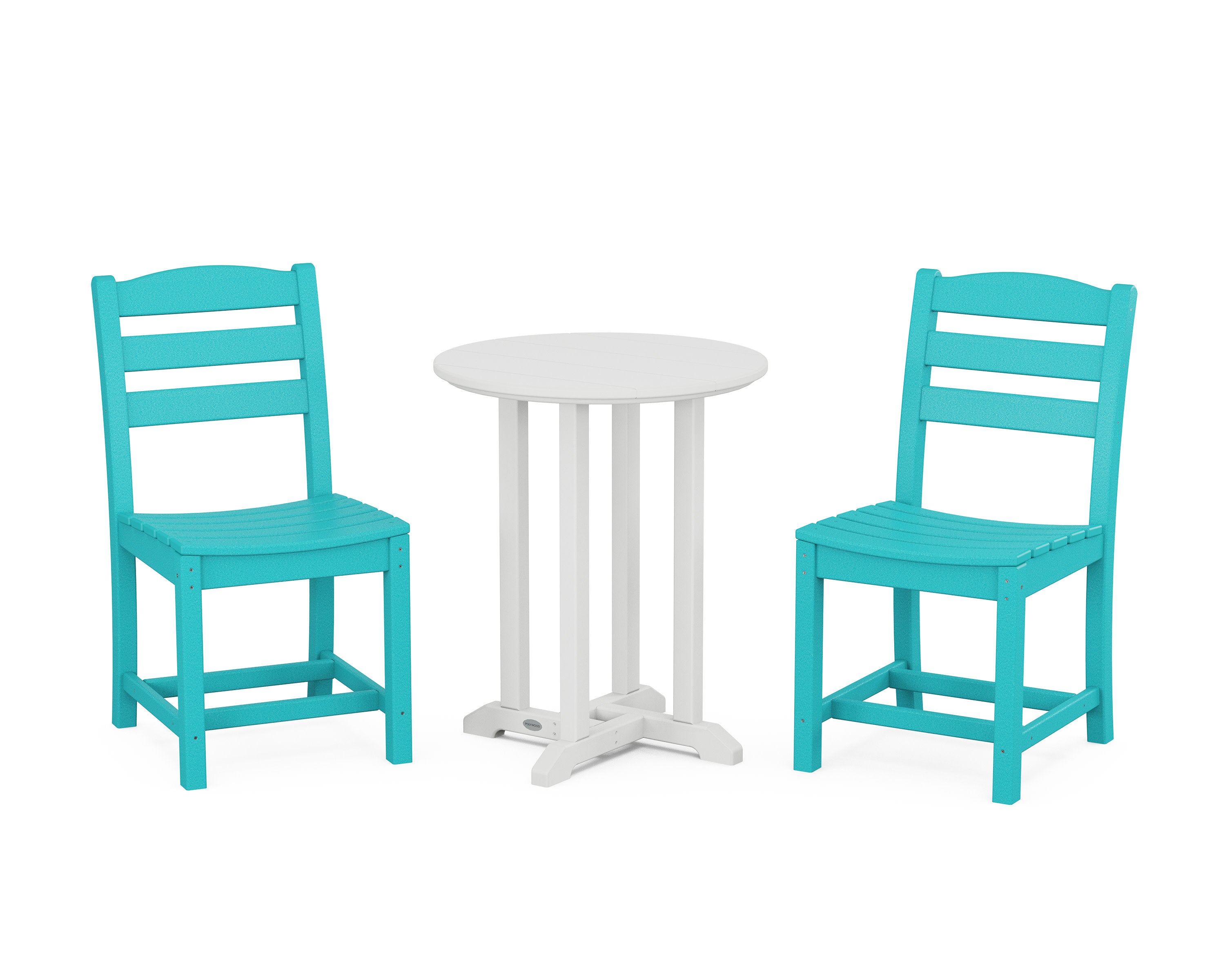 La Casa Café Side Chair 3-Piece Round Bistro Dining Set