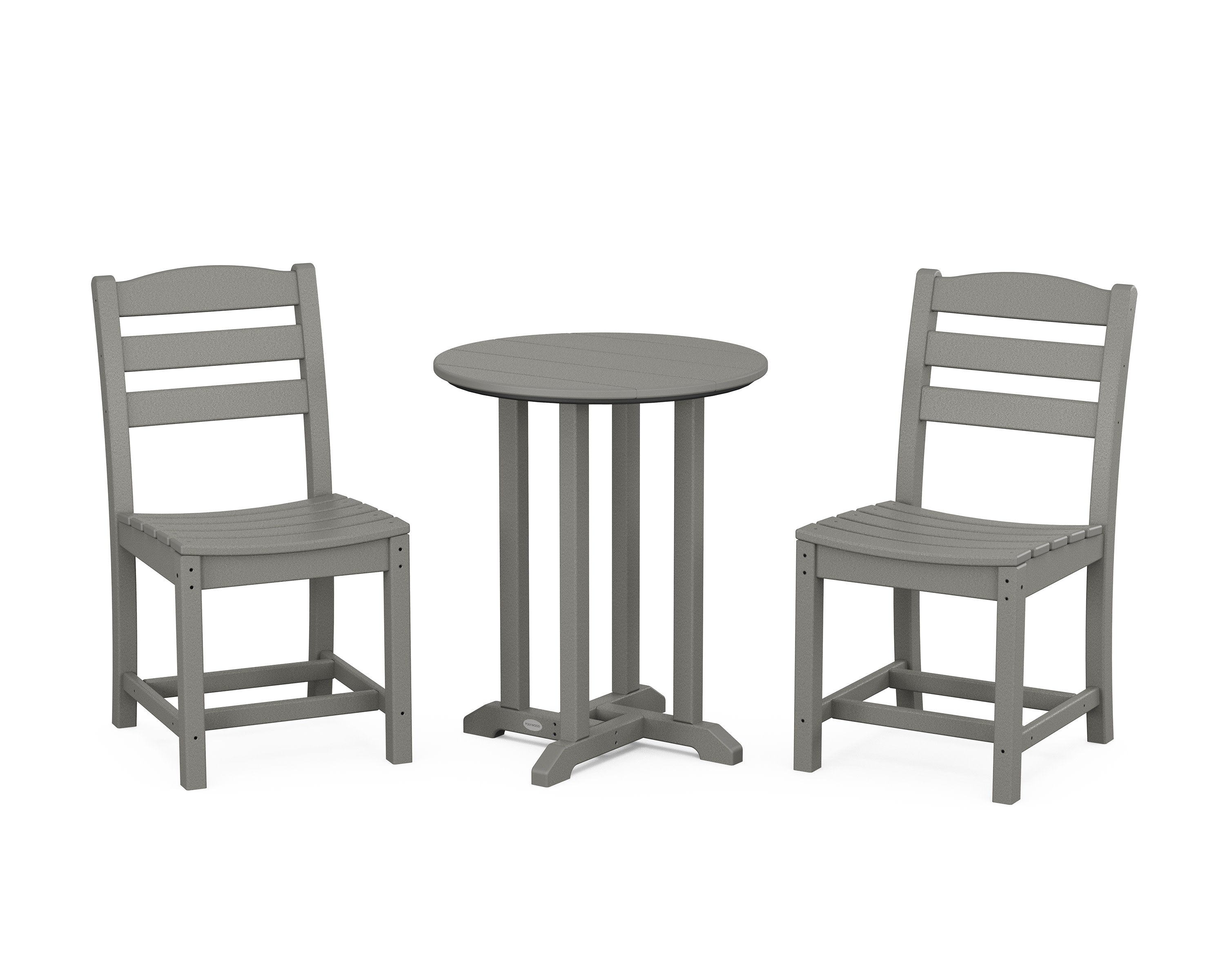 La Casa Café Side Chair 3-Piece Round Bistro Dining Set