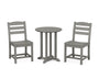 La Casa Café Side Chair 3-Piece Round Bistro Dining Set