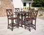 Braxton 5-Piece Nautical Trestle Arm Chair Bar Set