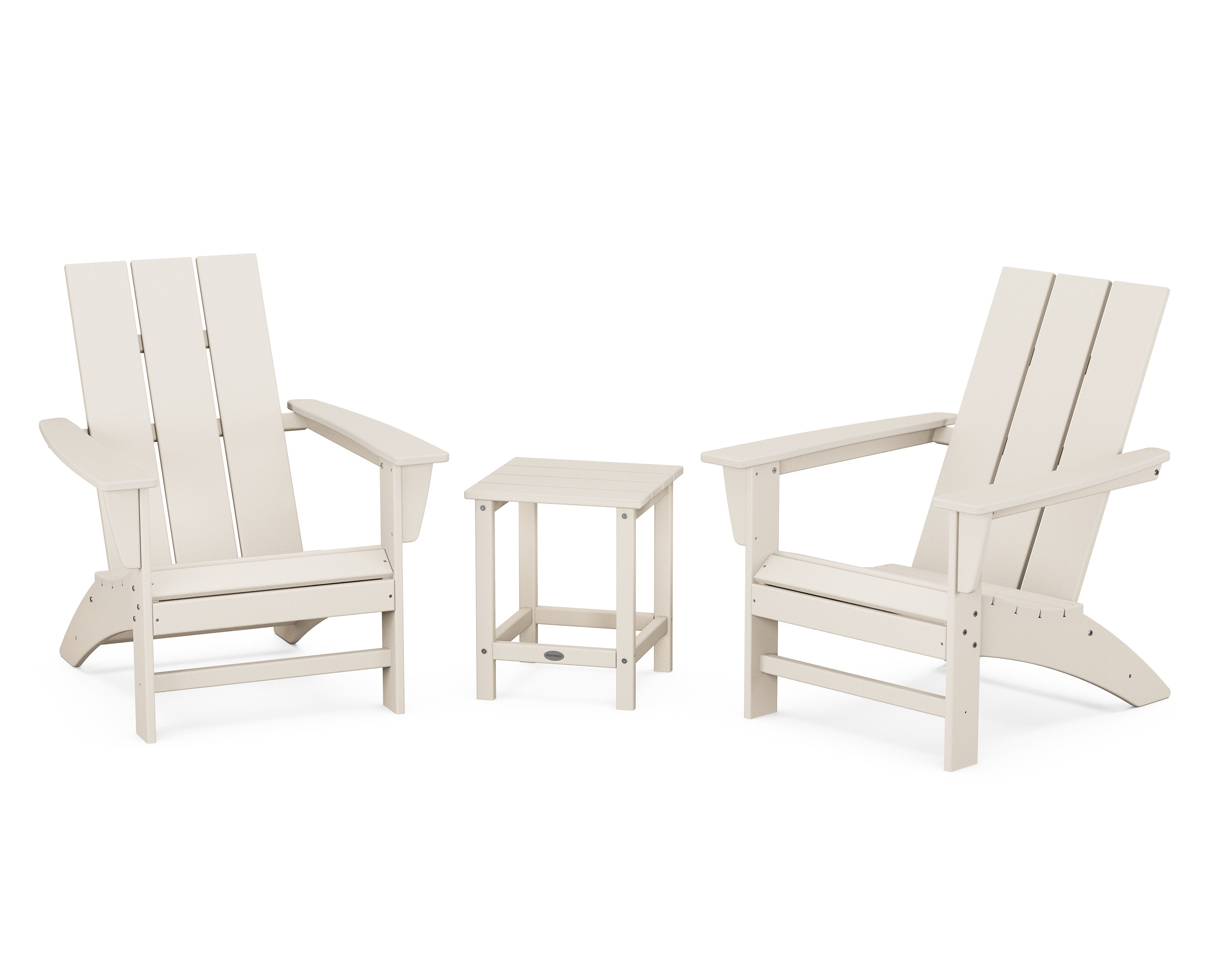 Modern 3-Piece Adirondack Set with Long Island 18" Side Table