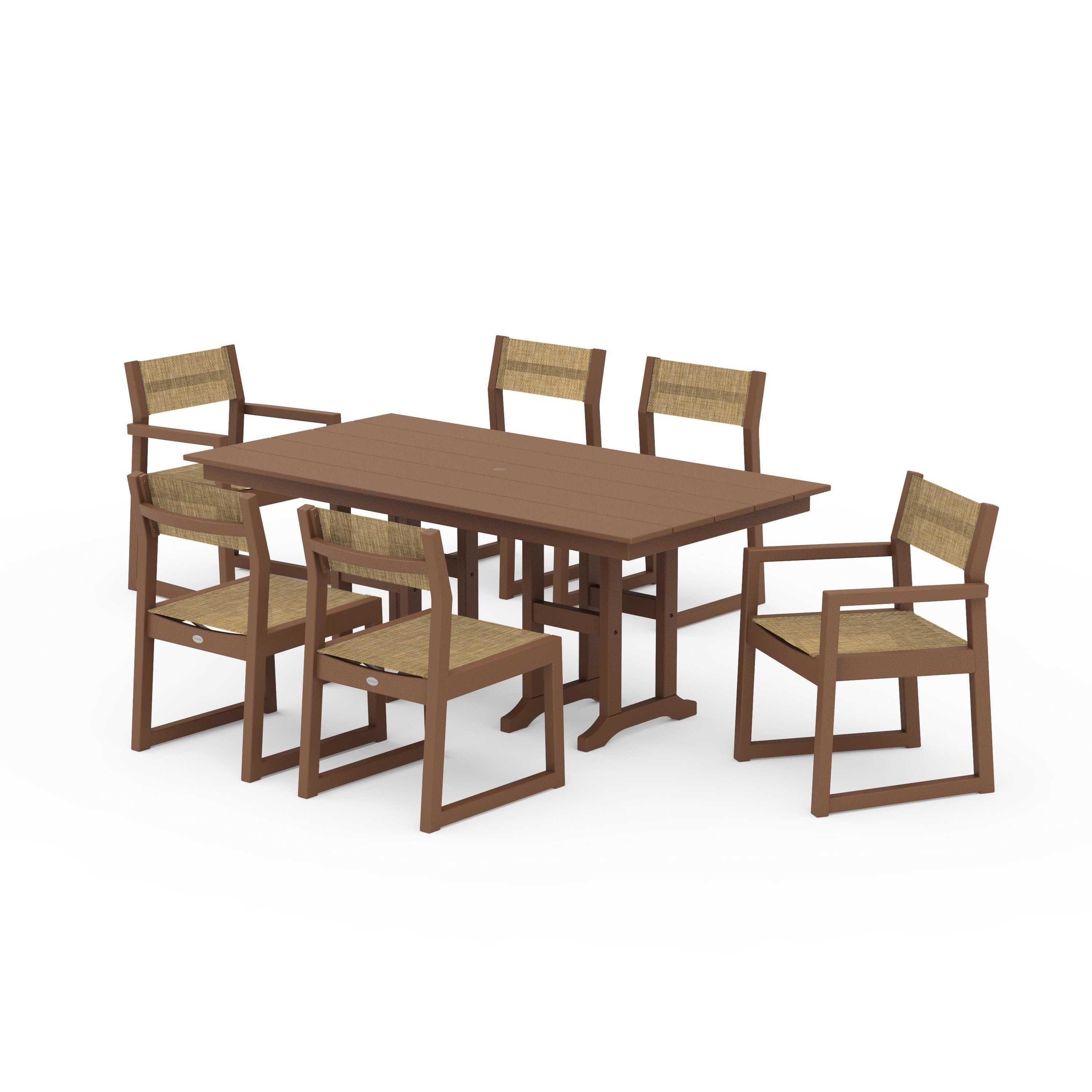 EDGE Sling 7-Piece Farmhouse Dining Set