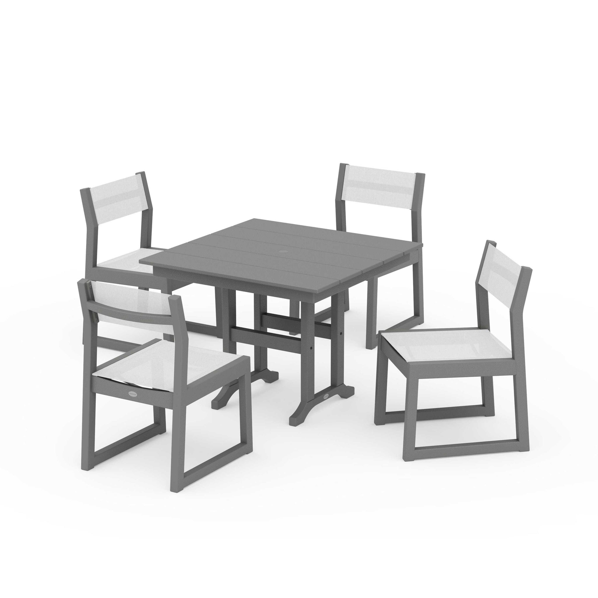 EDGE Sling Side Chair 5-Piece Farmhouse Dining Set