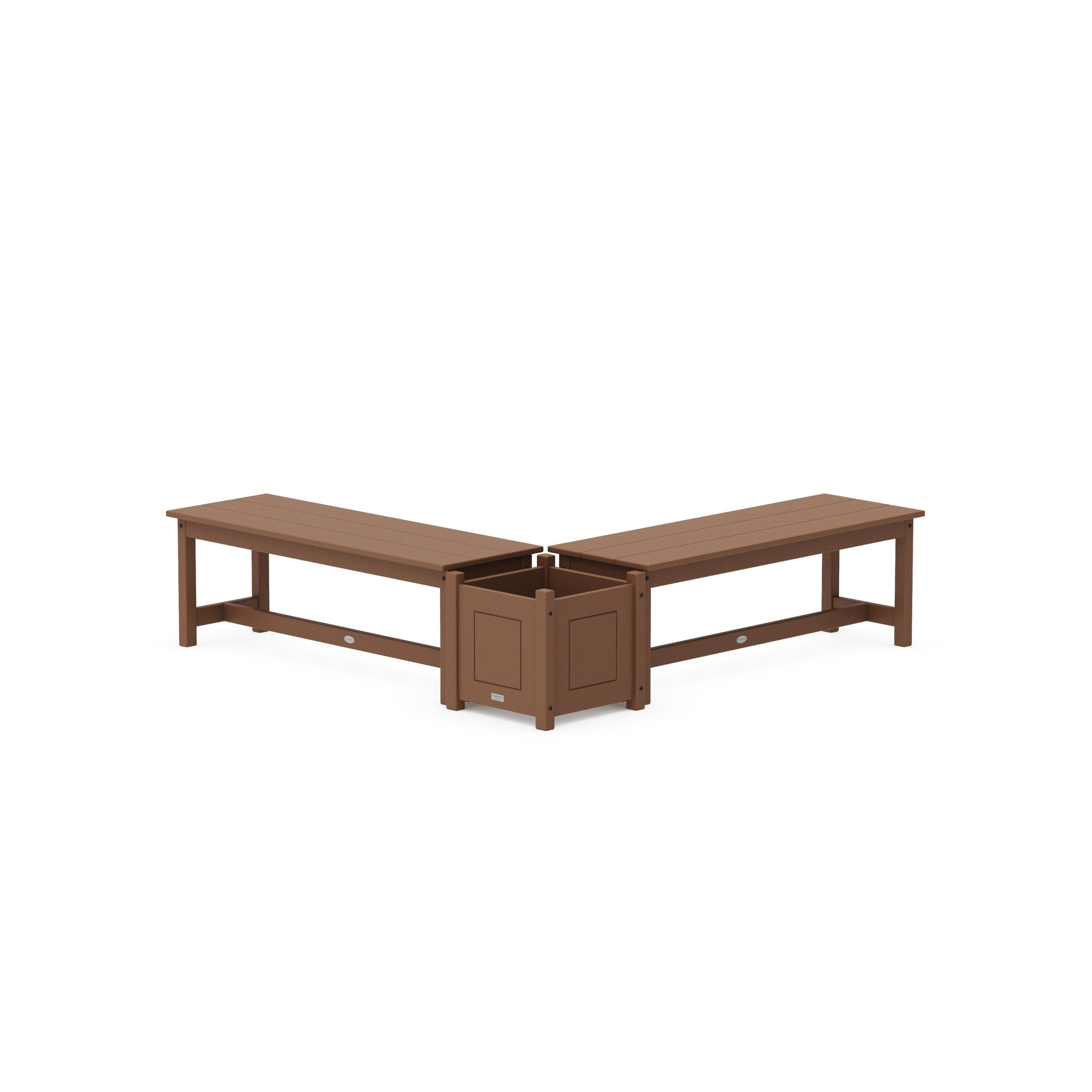 48" Country Living L- Shaped Planter Bench Set