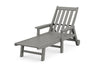 Vineyard Chaise with Arms and Wheels