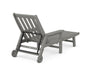 Vineyard Chaise with Arms and Wheels
