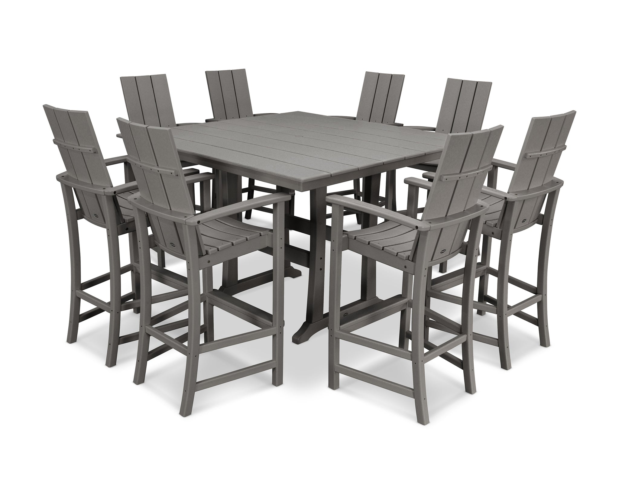 Modern Adirondack 9-Piece Farmhouse Trestle Bar Set