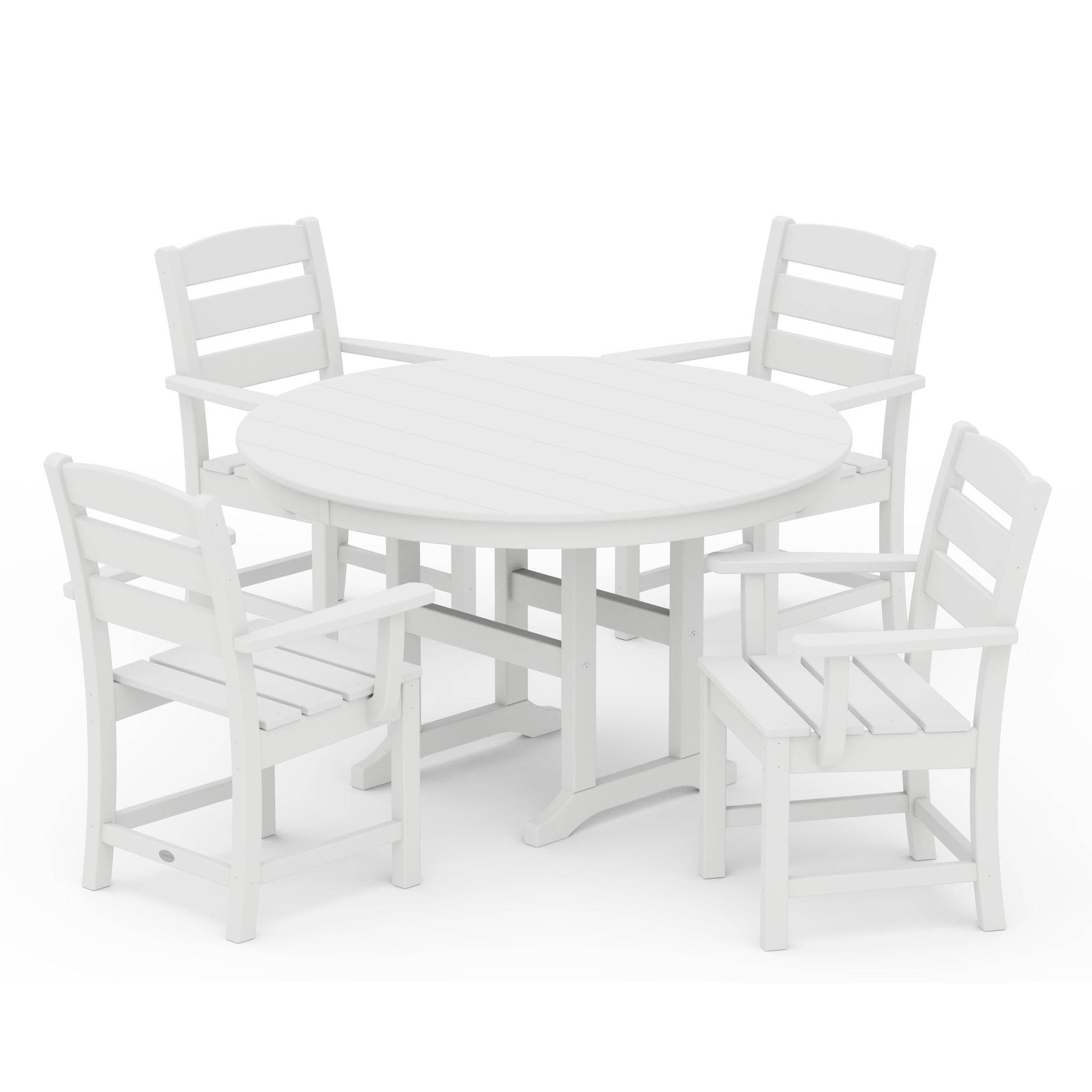 Lakeside 5-Piece Round Farmhouse Dining Set