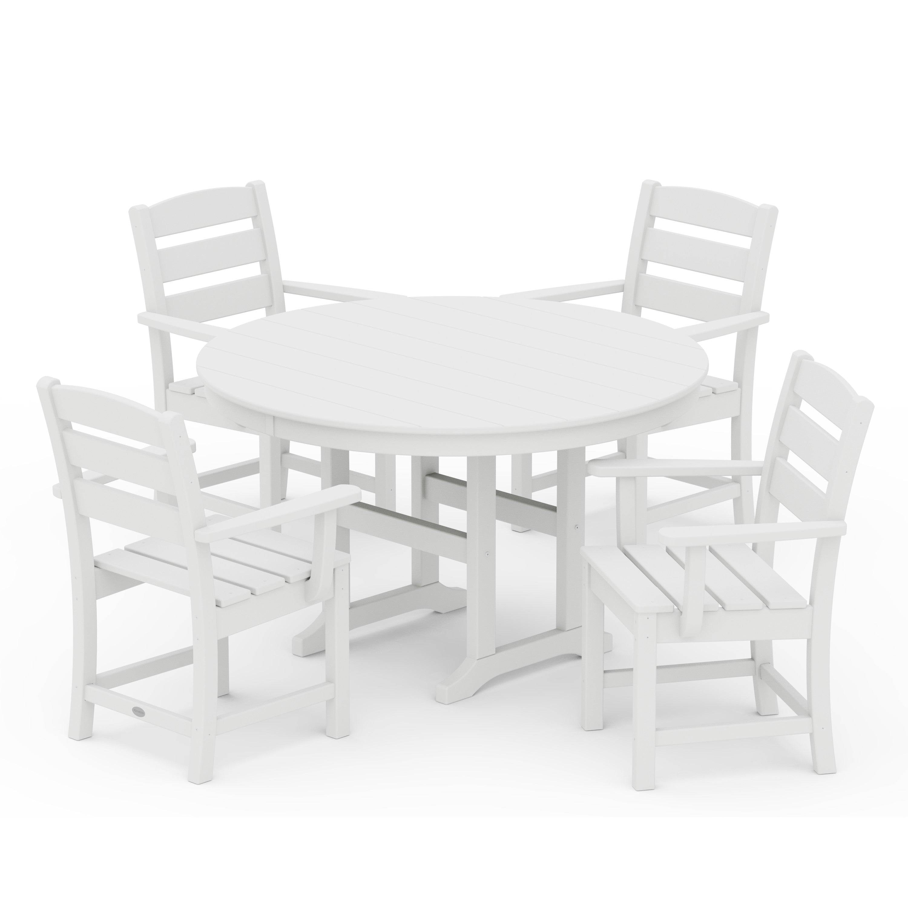 Lakeside 5-Piece Round Farmhouse Dining Set