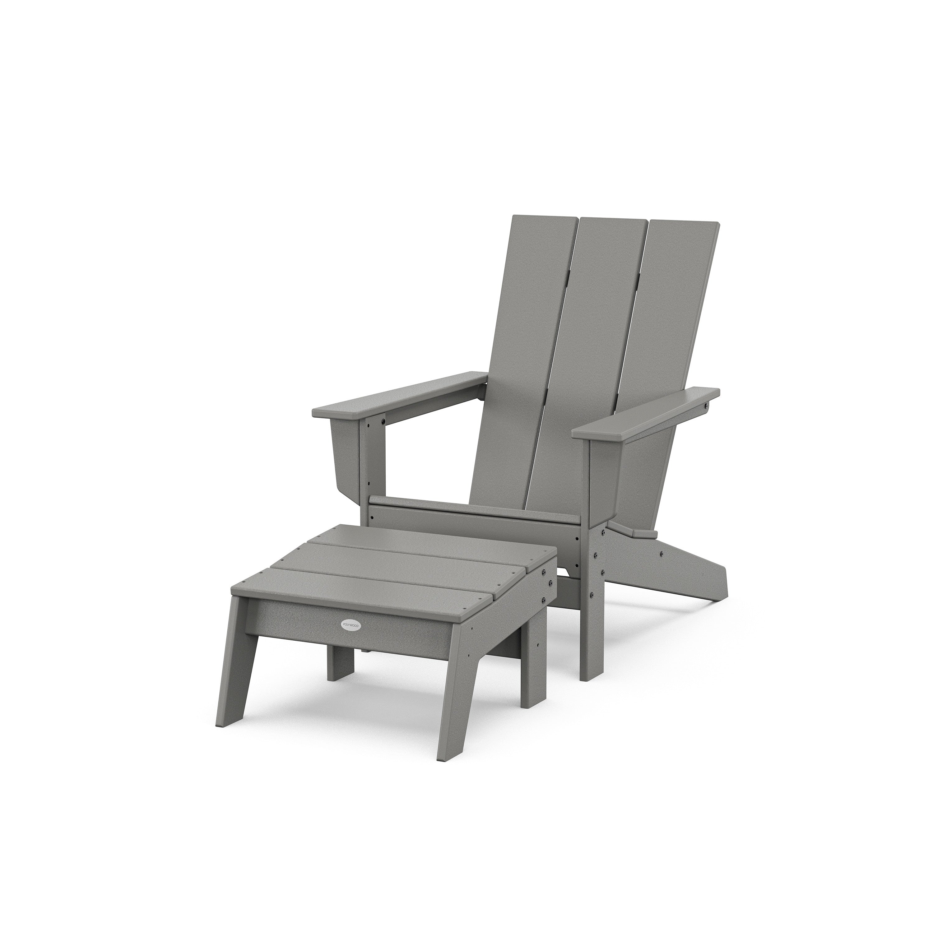 Modern Studio Adirondack Chair with Ottoman