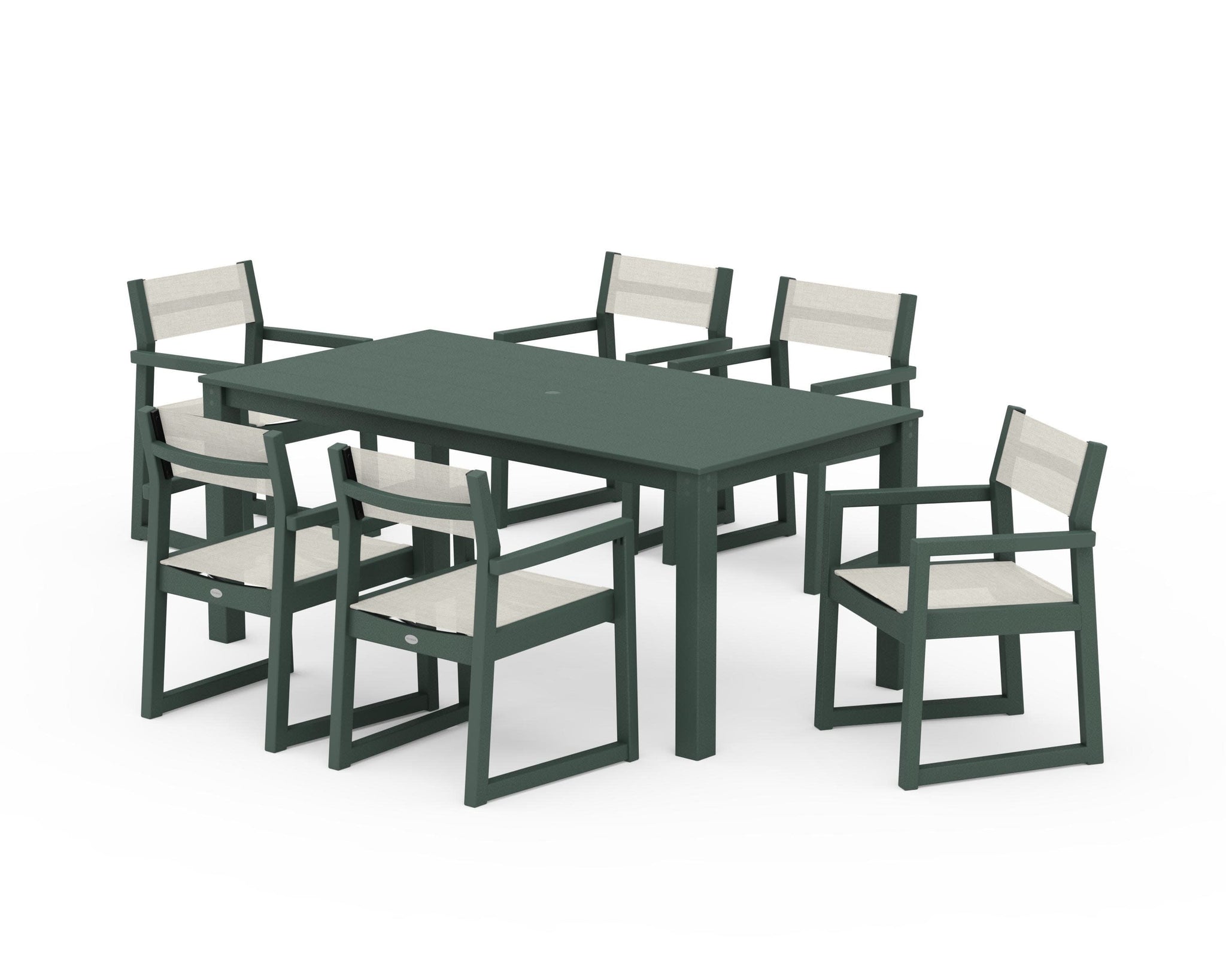 EDGE Sling Arm Chair 7-Piece Parsons Dining Set
