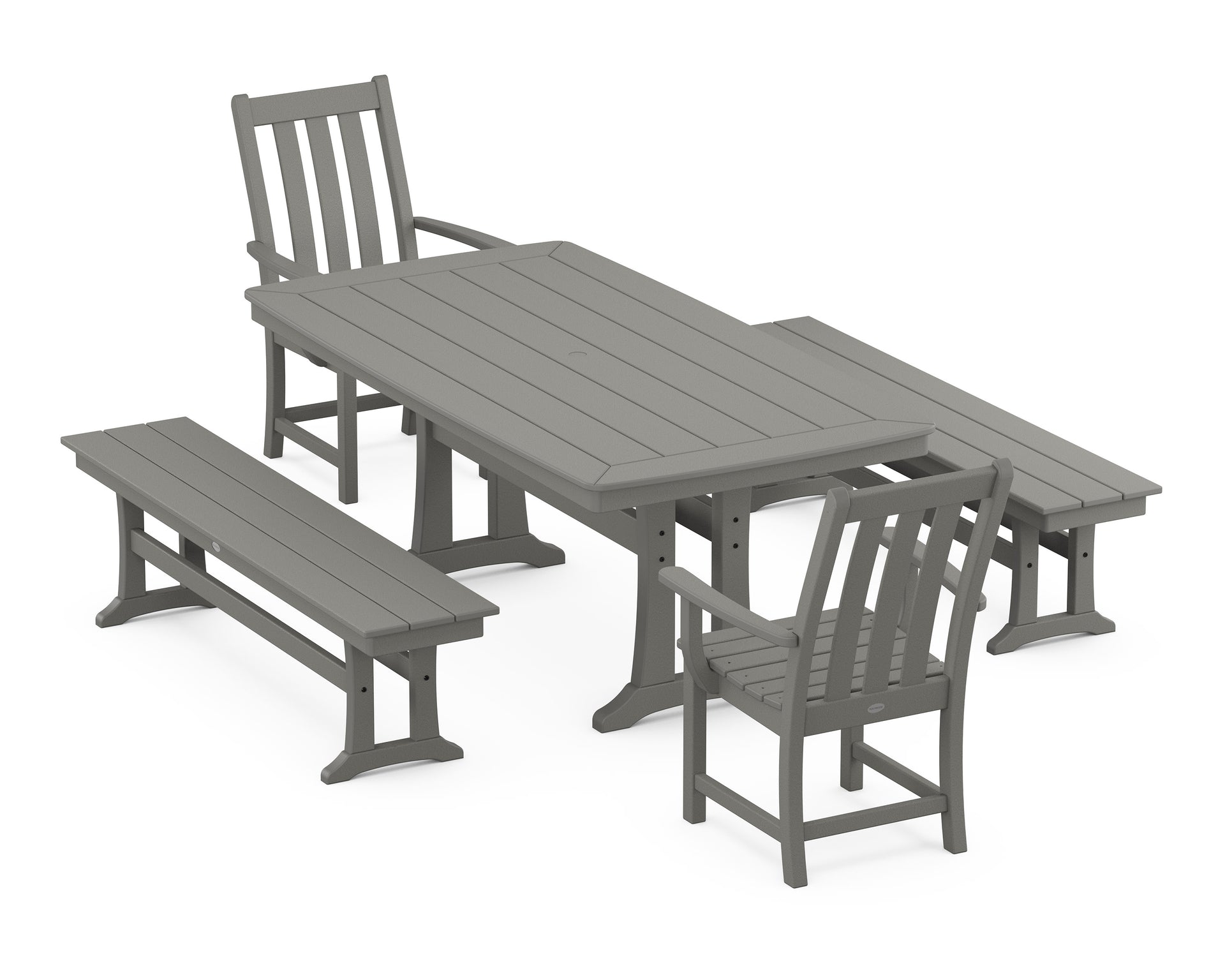 Vineyard 5 Piece Dining Set Trestle Legs