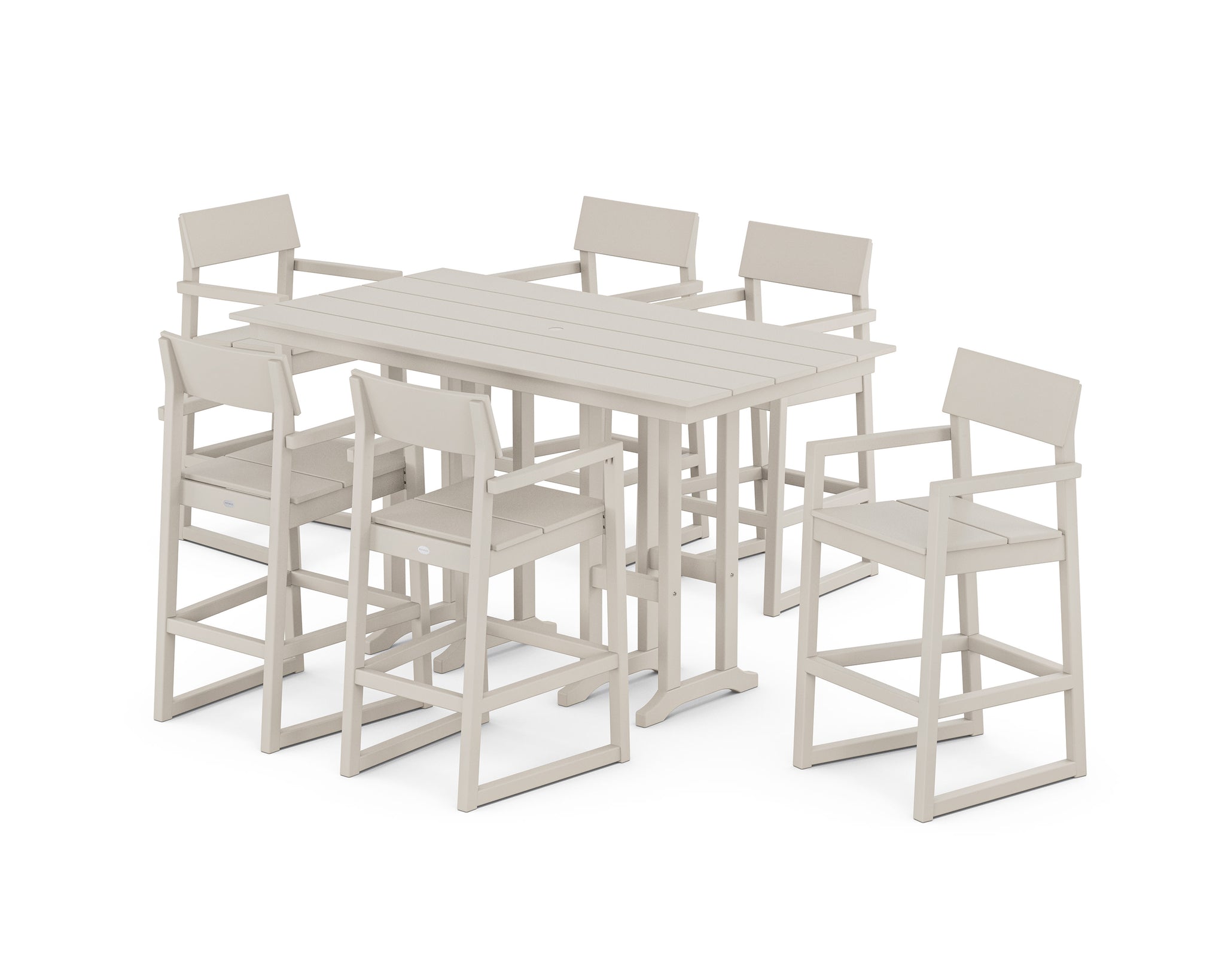 EDGE Arm Chair 7-Piece Farmhouse Bar Set