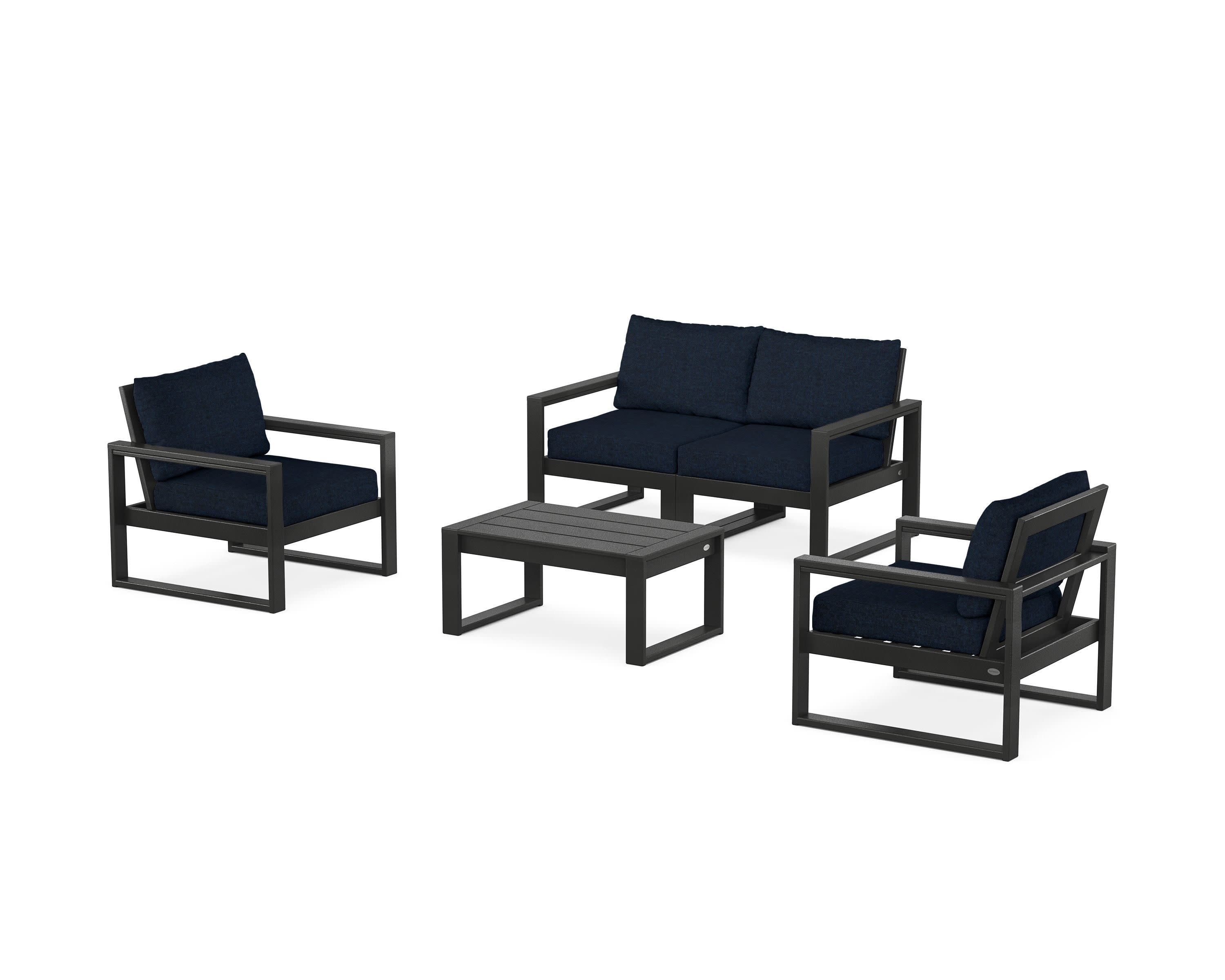 EDGE Sectional 4-Piece Deep Seating Set with Loveseat