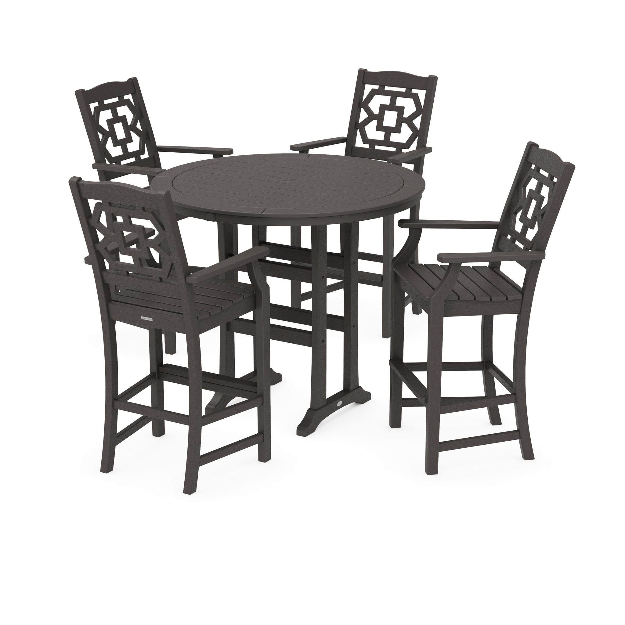 Chinoiserie 5-Piece Round Bar Set