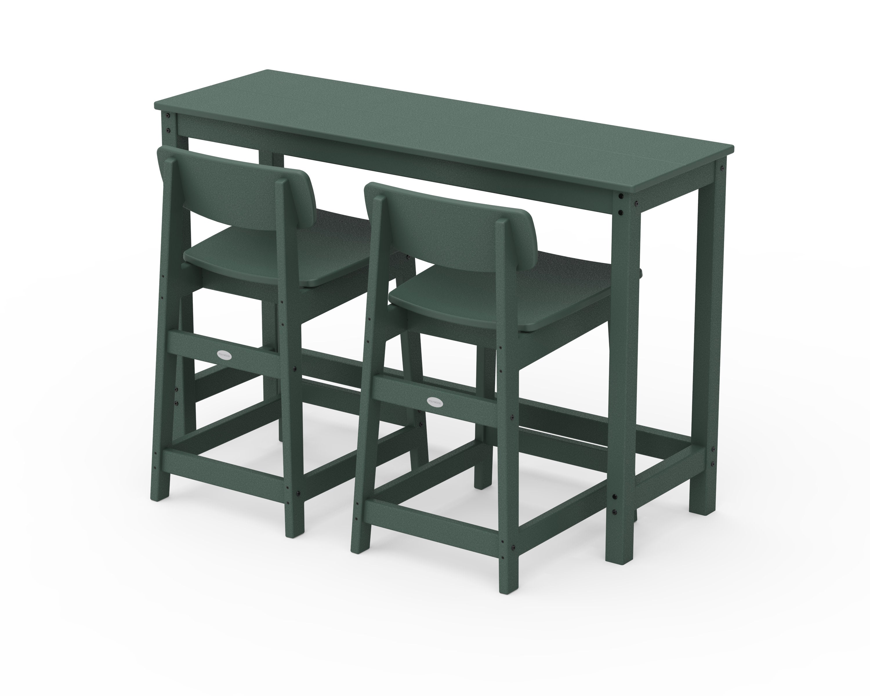 Modern Studio Urban Lowback Counter Chair 3-Piece Balcony Set