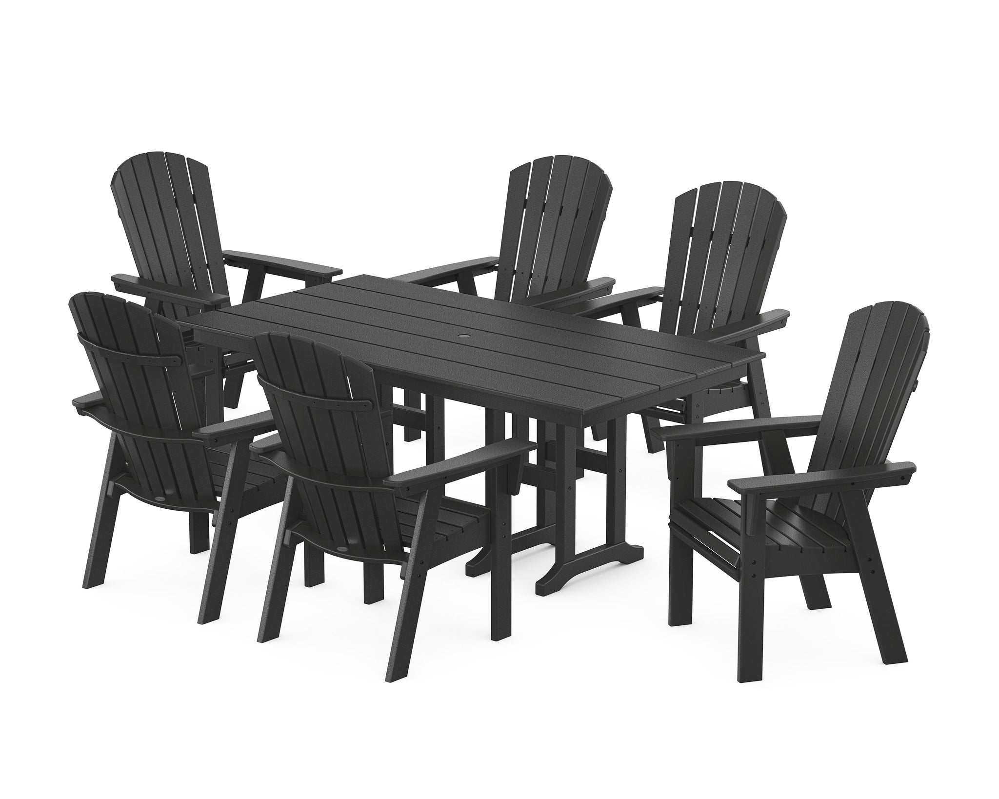 Nautical Curveback Adirondack 7-Piece Farmhouse Dining Set