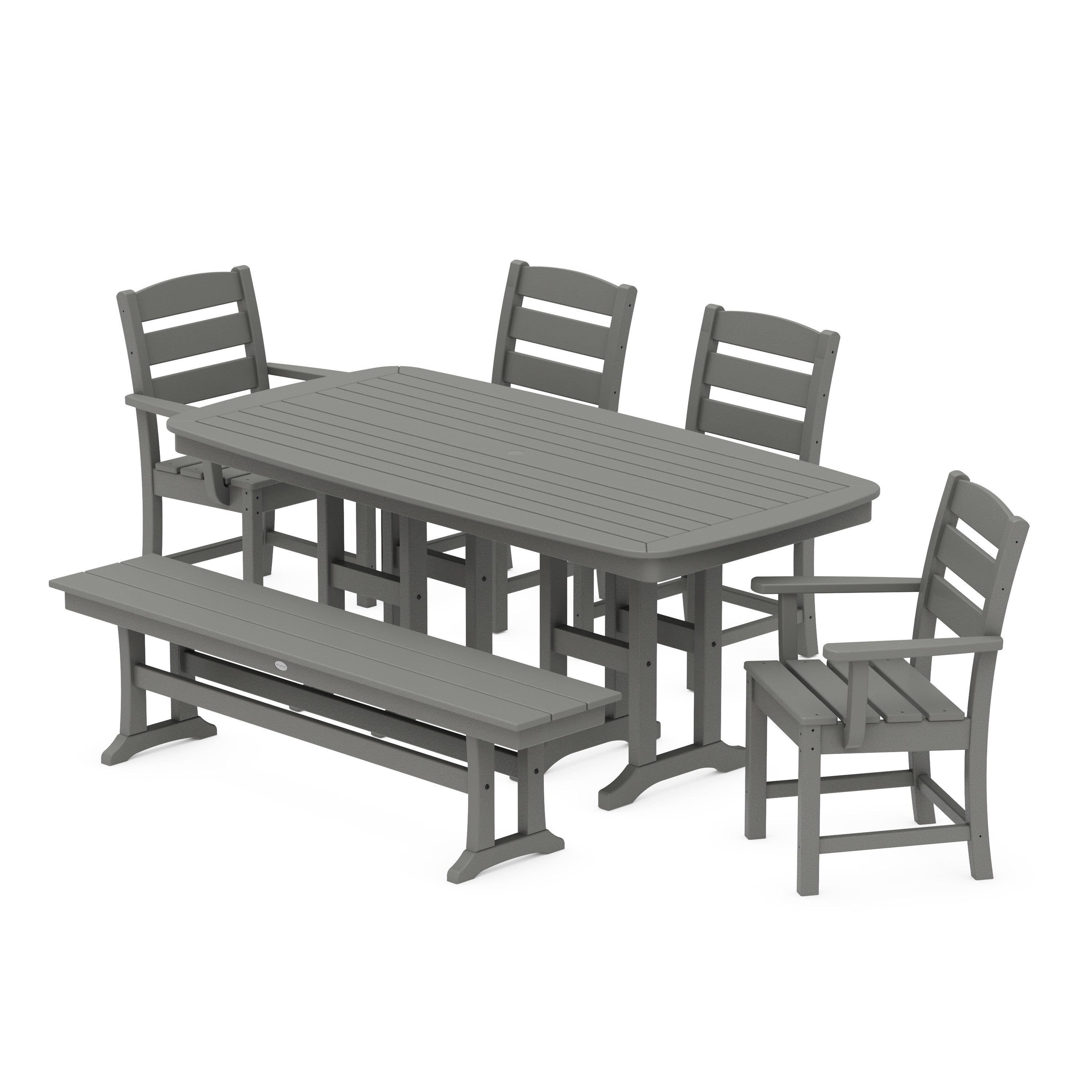 Lakeside 6-Piece Parsons Dining Set with Bench