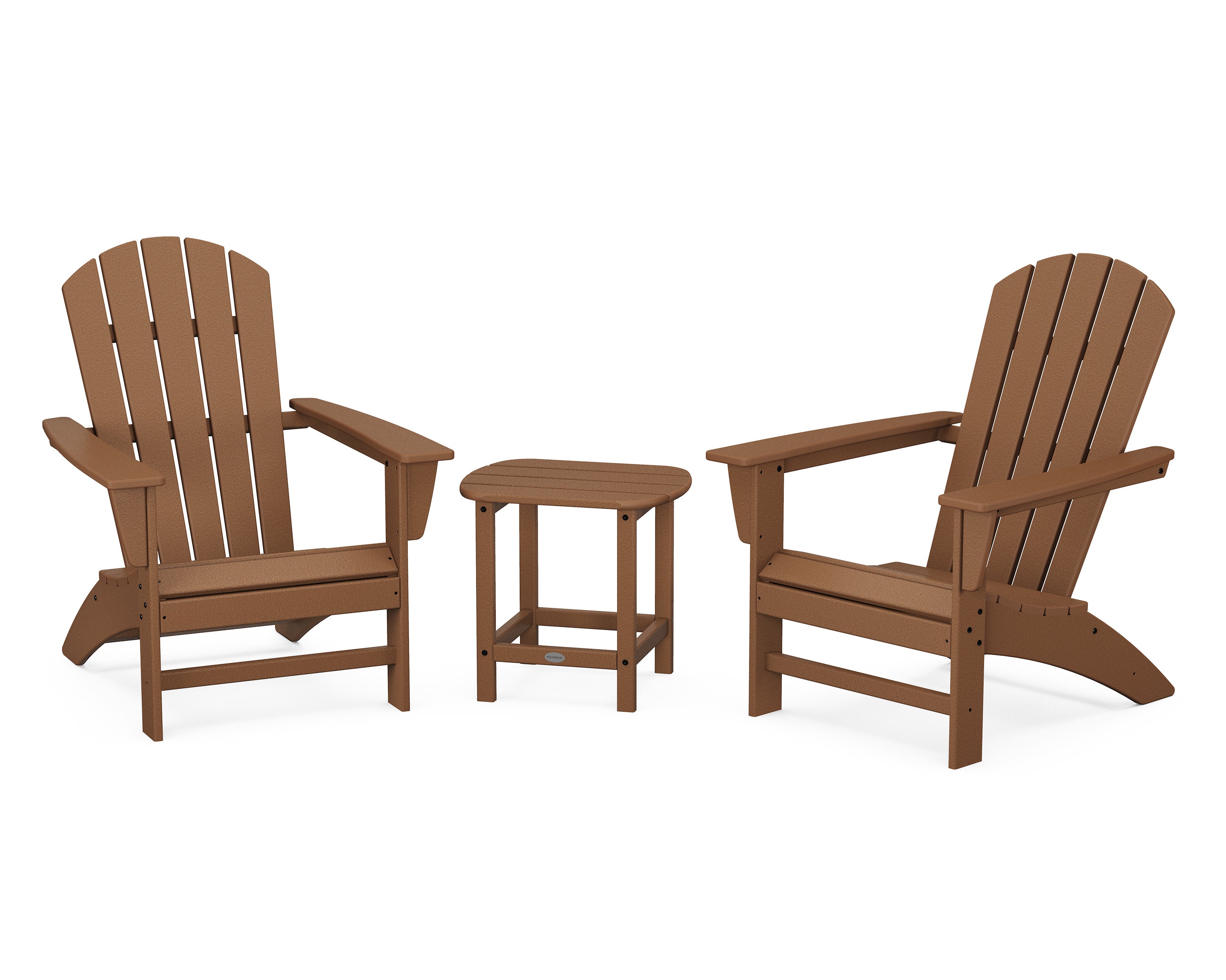 Nautical 3-Piece Adirondack Set with South Beach 18" Side Table