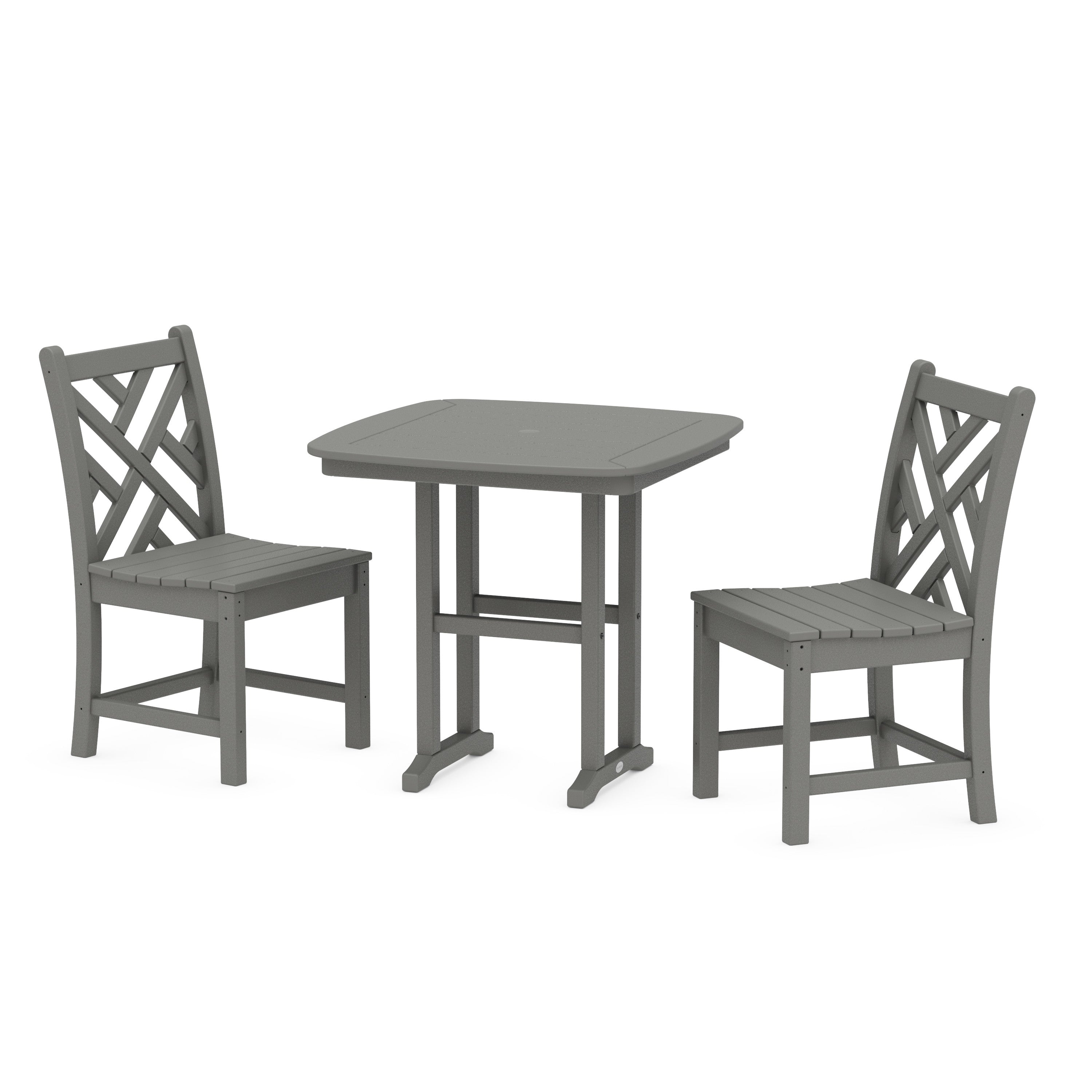 Chippendale Side Chair 3-Piece Round Dining Set
