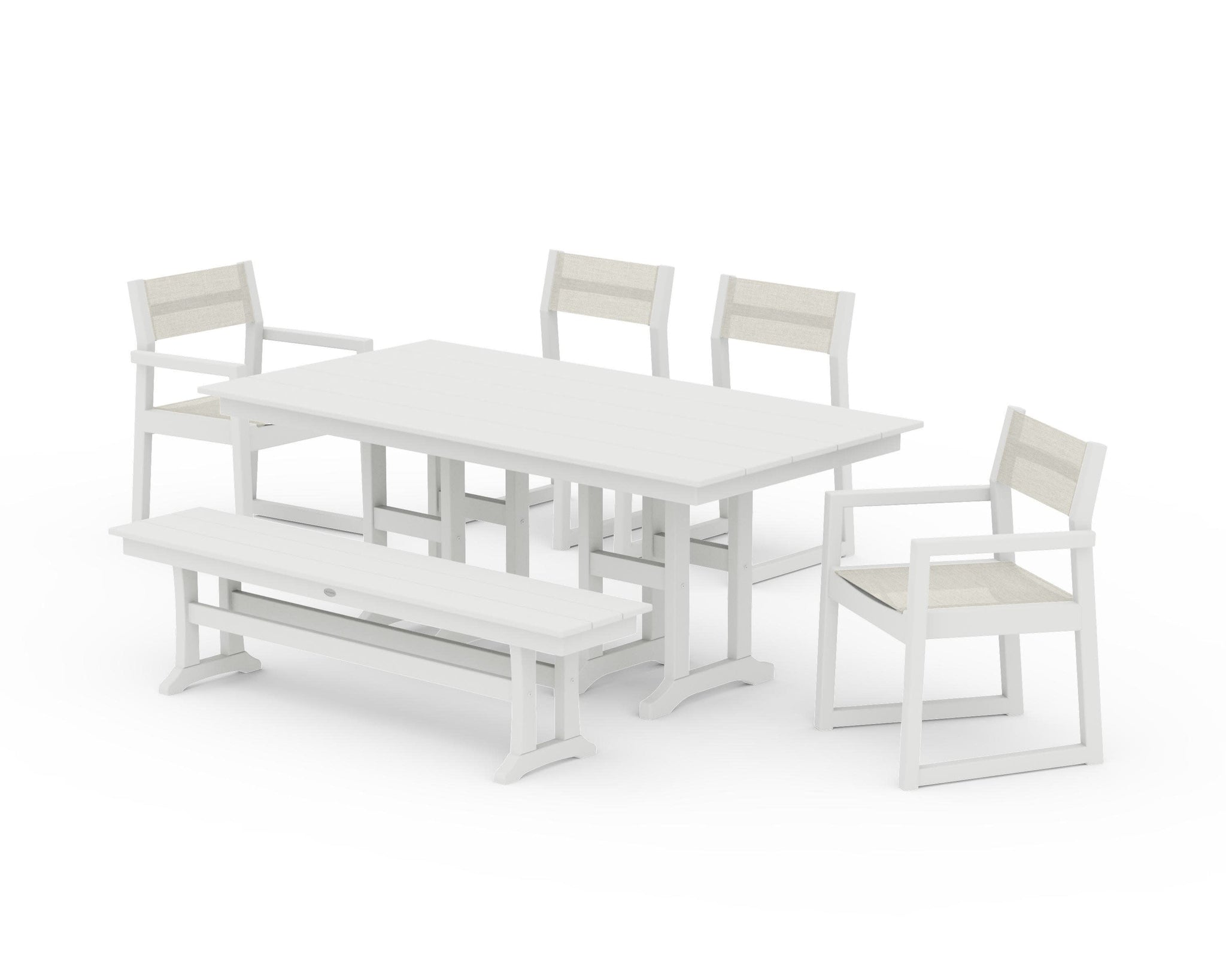 EDGE Sling 6-Piece Farmhouse Dining Set