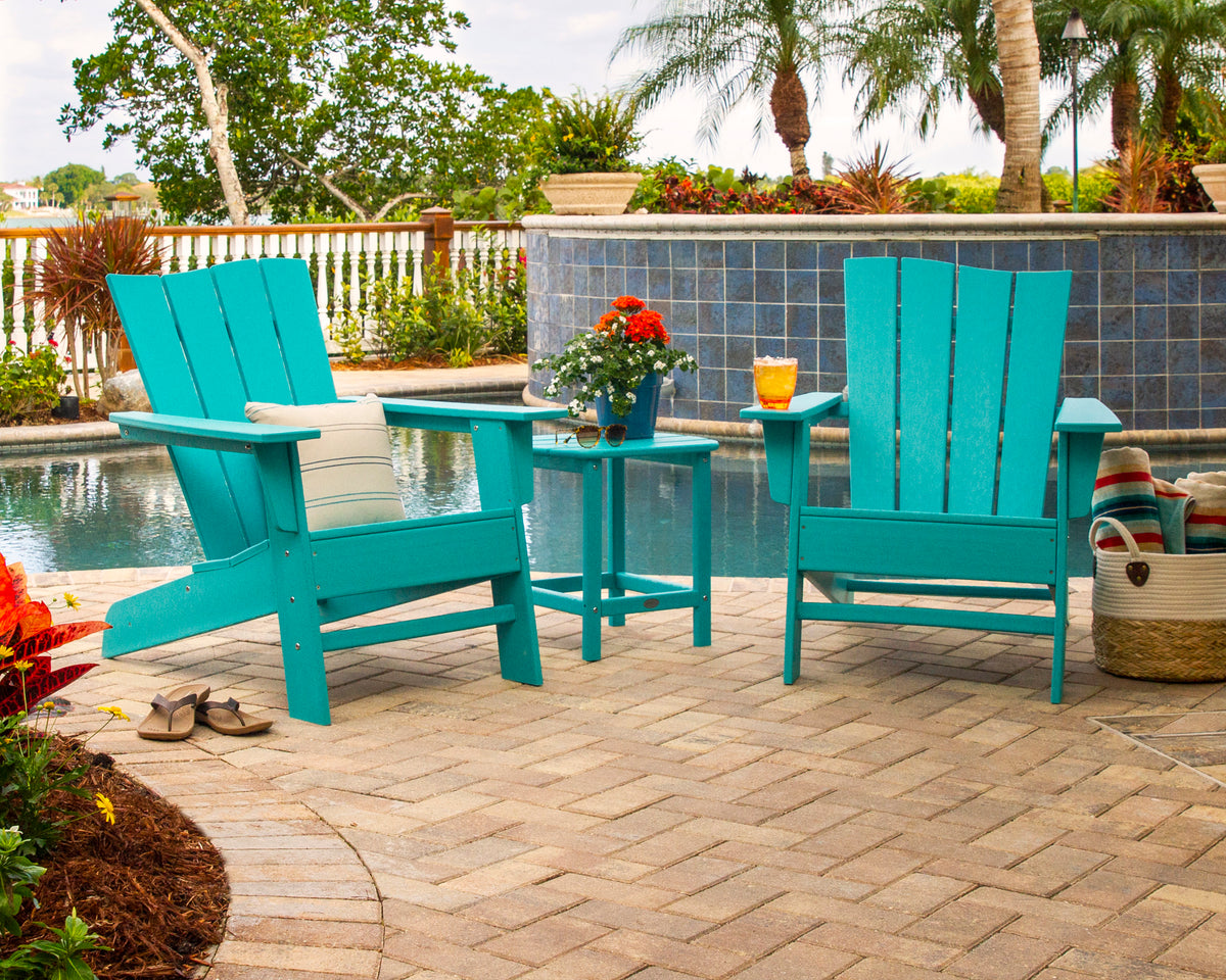 Wave 3-Piece Adirondack Chair Set