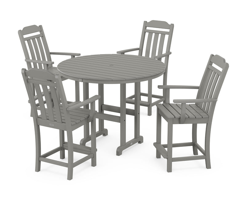 Cottage 5-Piece Round Farmhouse Counter Set