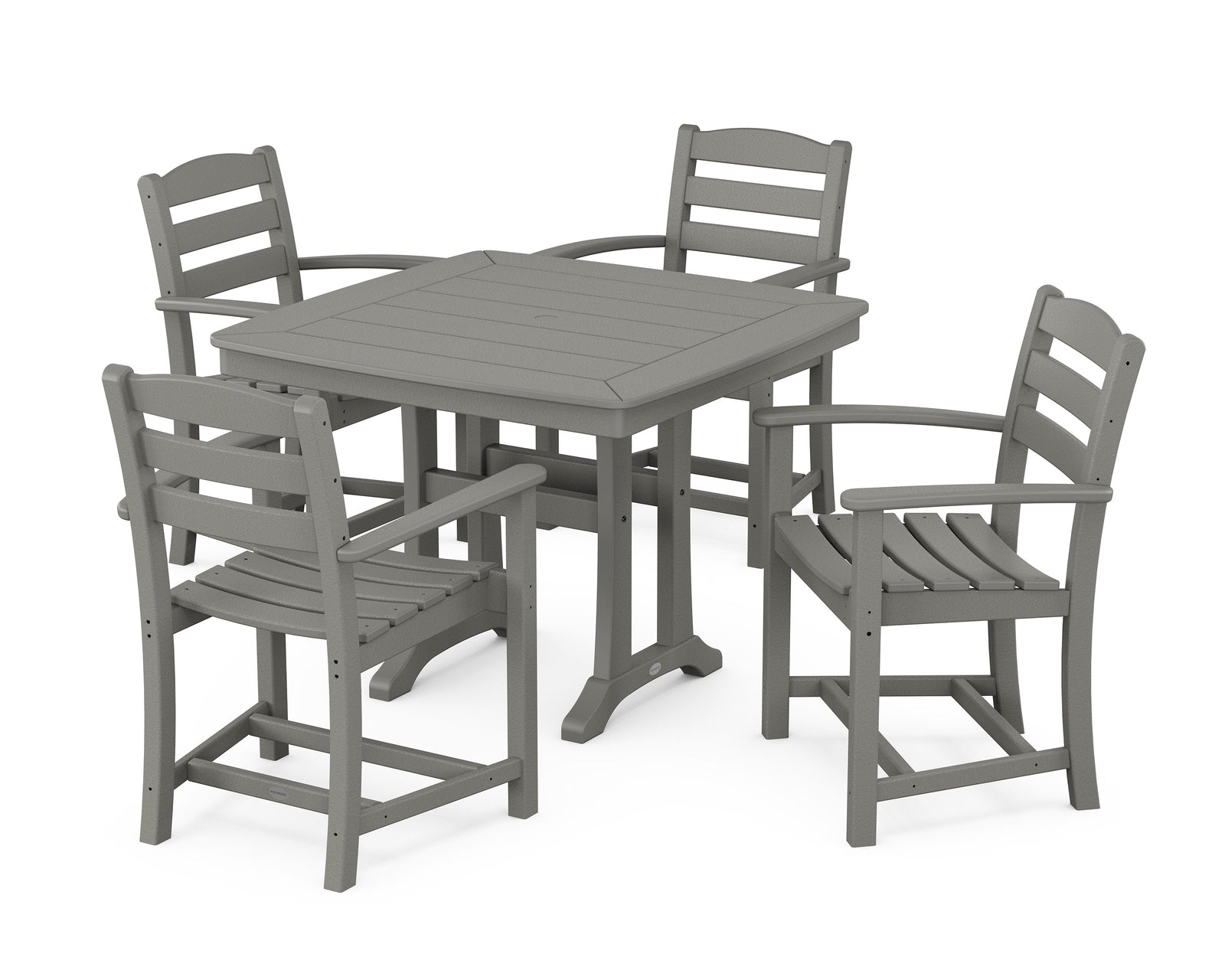 La Casa Café 5-Piece Dining Set with Trestle Legs