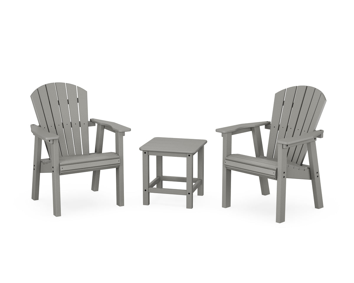 Seashell 3-Piece Upright Adirondack Chair Set