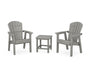 Seashell 3-Piece Upright Adirondack Chair Set