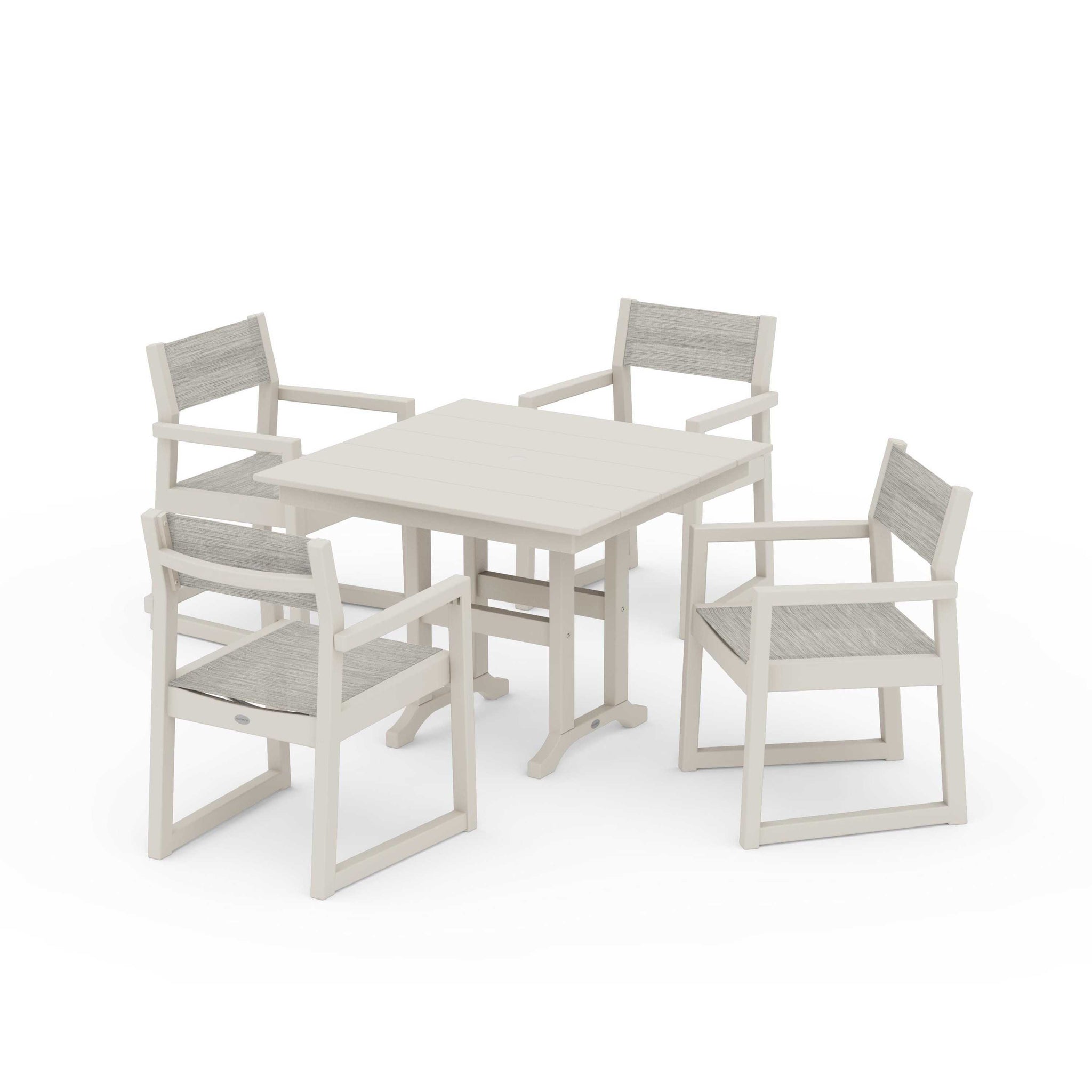 EDGE Sling Arm Chair 5-Piece Farmhouse Dining Set