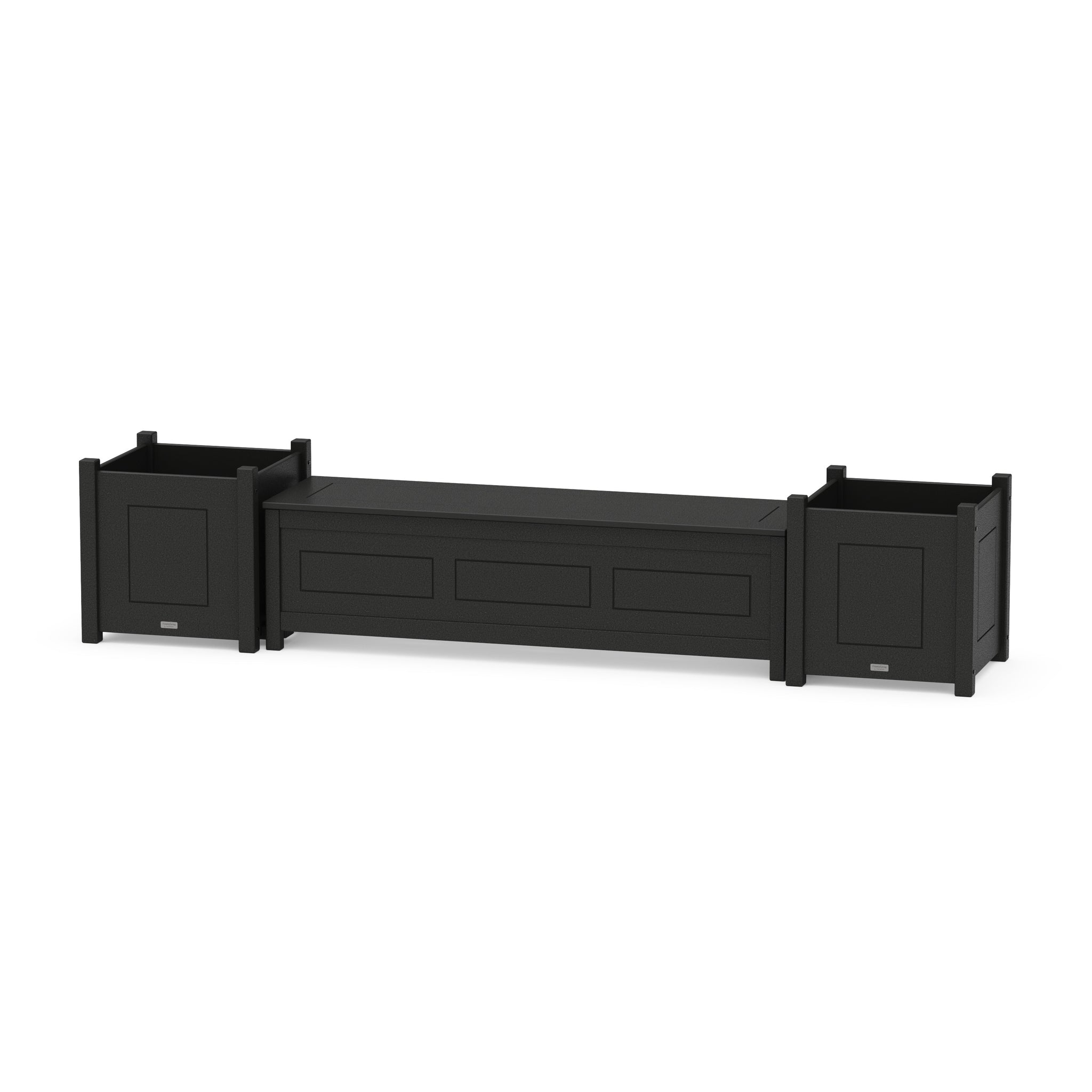60" Country Living Straight Planter Storage Bench Set- Large