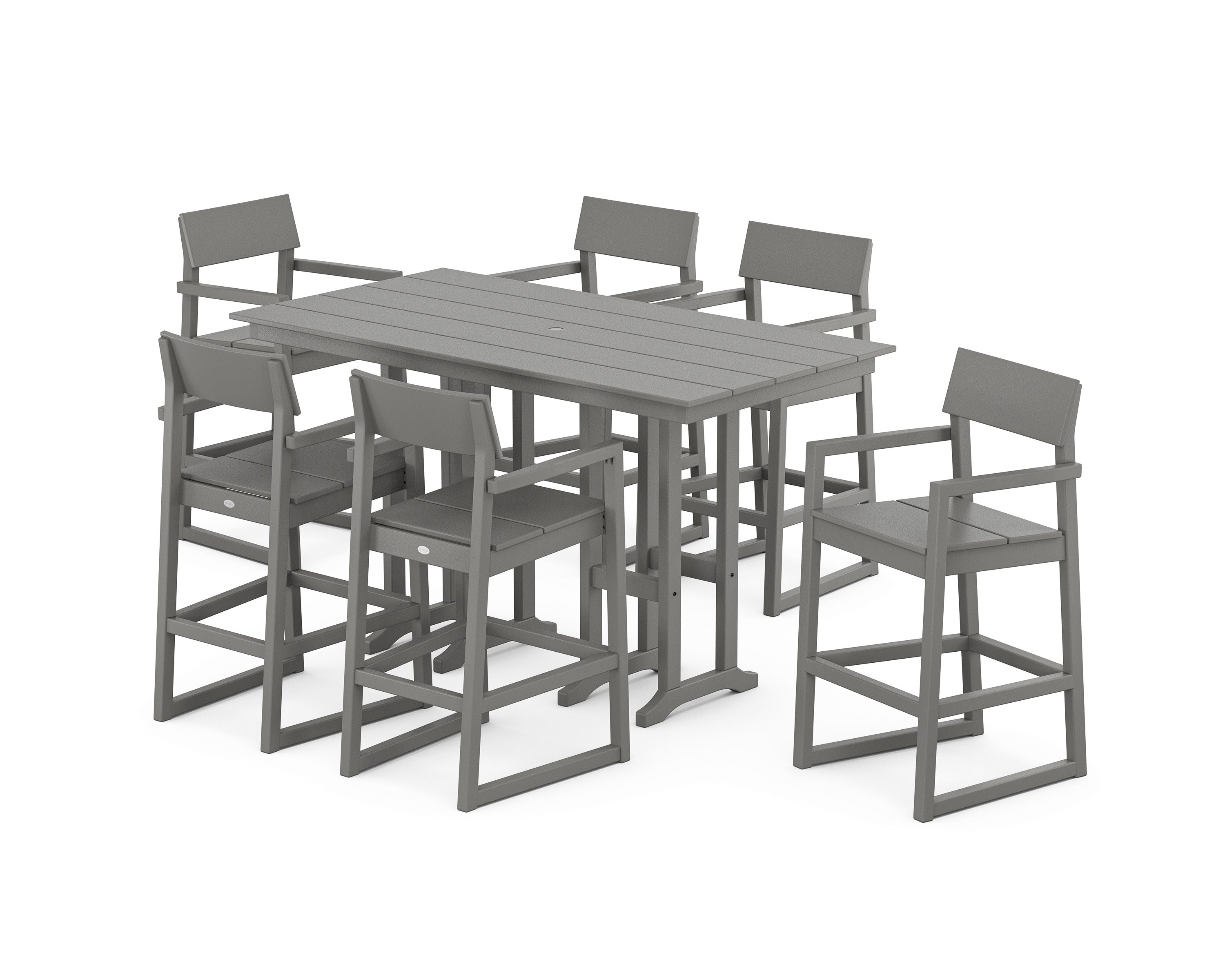 EDGE Arm Chair 7-Piece Farmhouse Bar Set