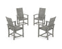 Modern 4-Piece Upright Adirondack Conversation Set