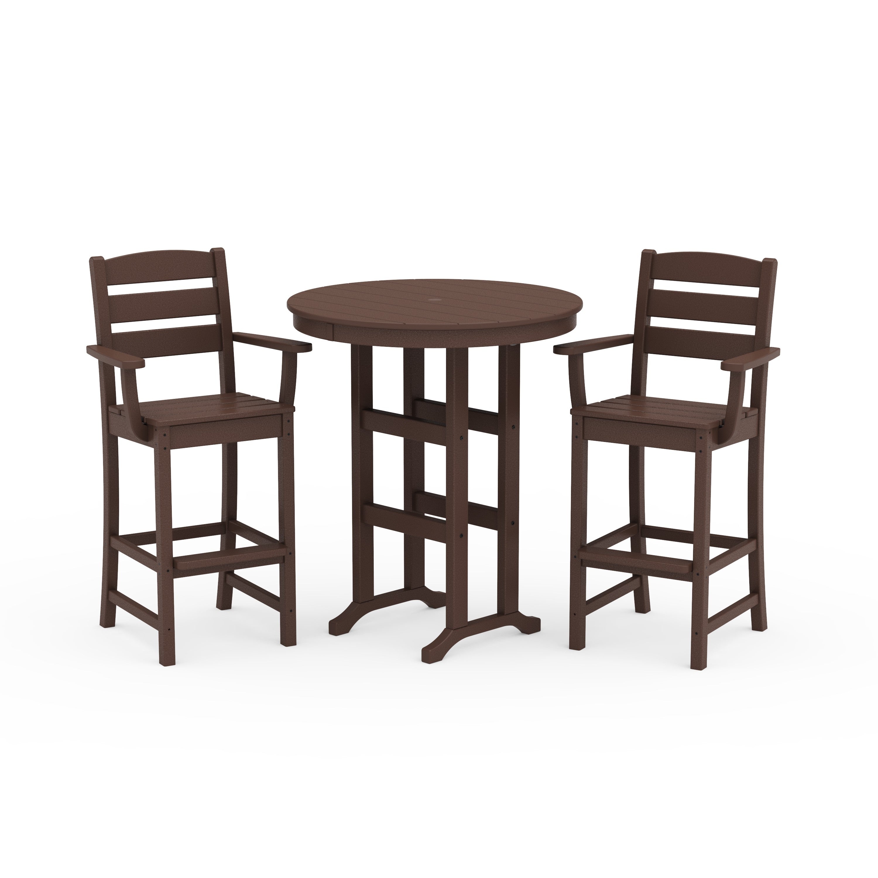Lakeside 3-Piece Round Bar Arm Chair Set