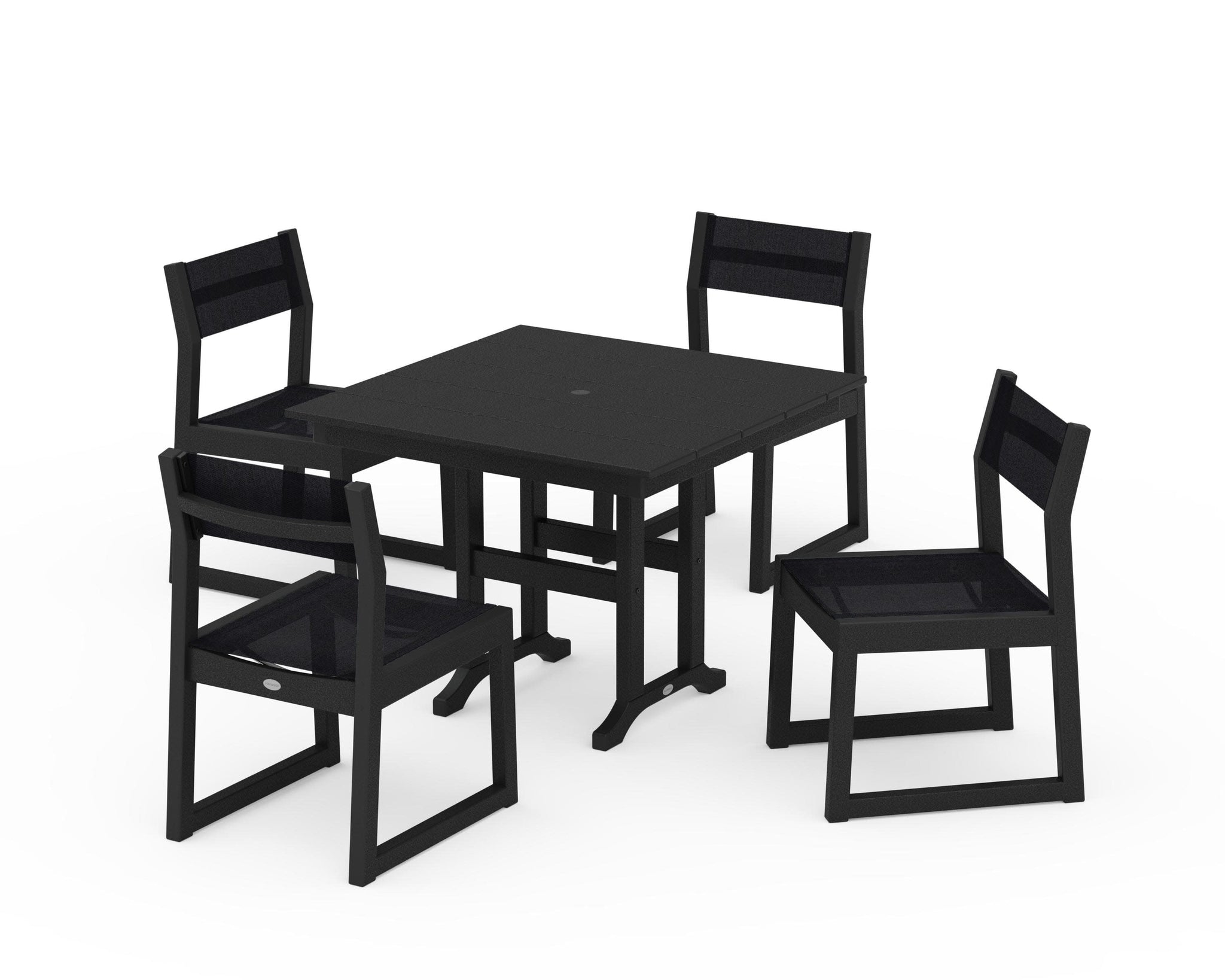 EDGE Sling Side Chair 5-Piece Farmhouse Dining Set