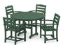La Casa Café 5-Piece Round Farmhouse Dining Set