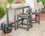 Modern Studio Urban Lowback Counter Chair 3-Piece Balcony Set