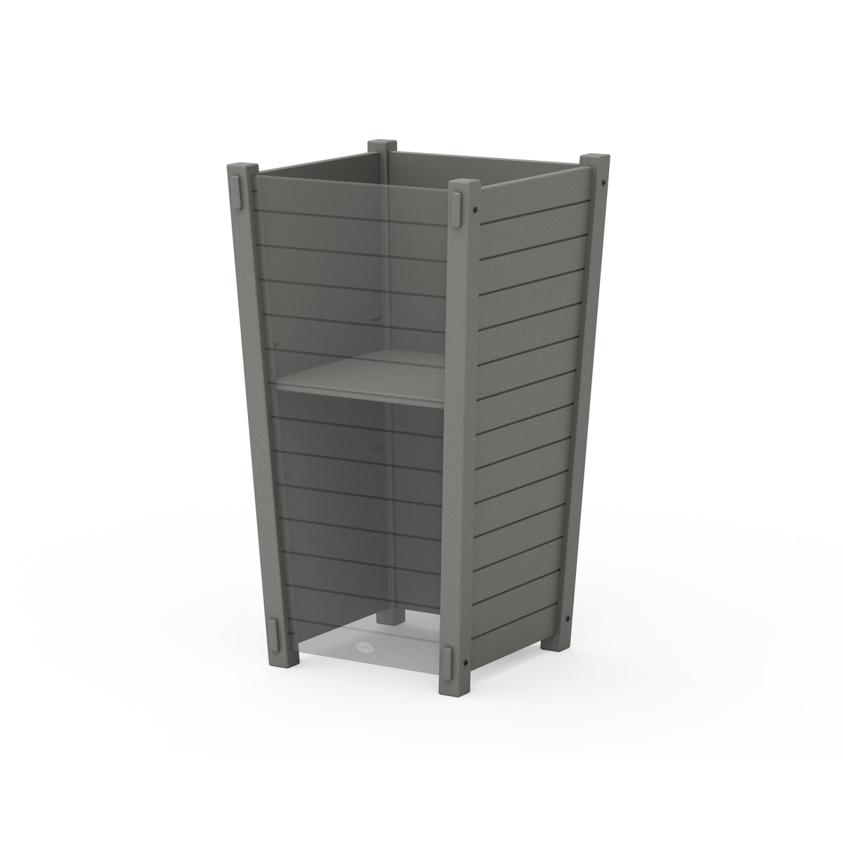 POLYWOOD Nautical Large Tapered Square Tall Planter Box in Green