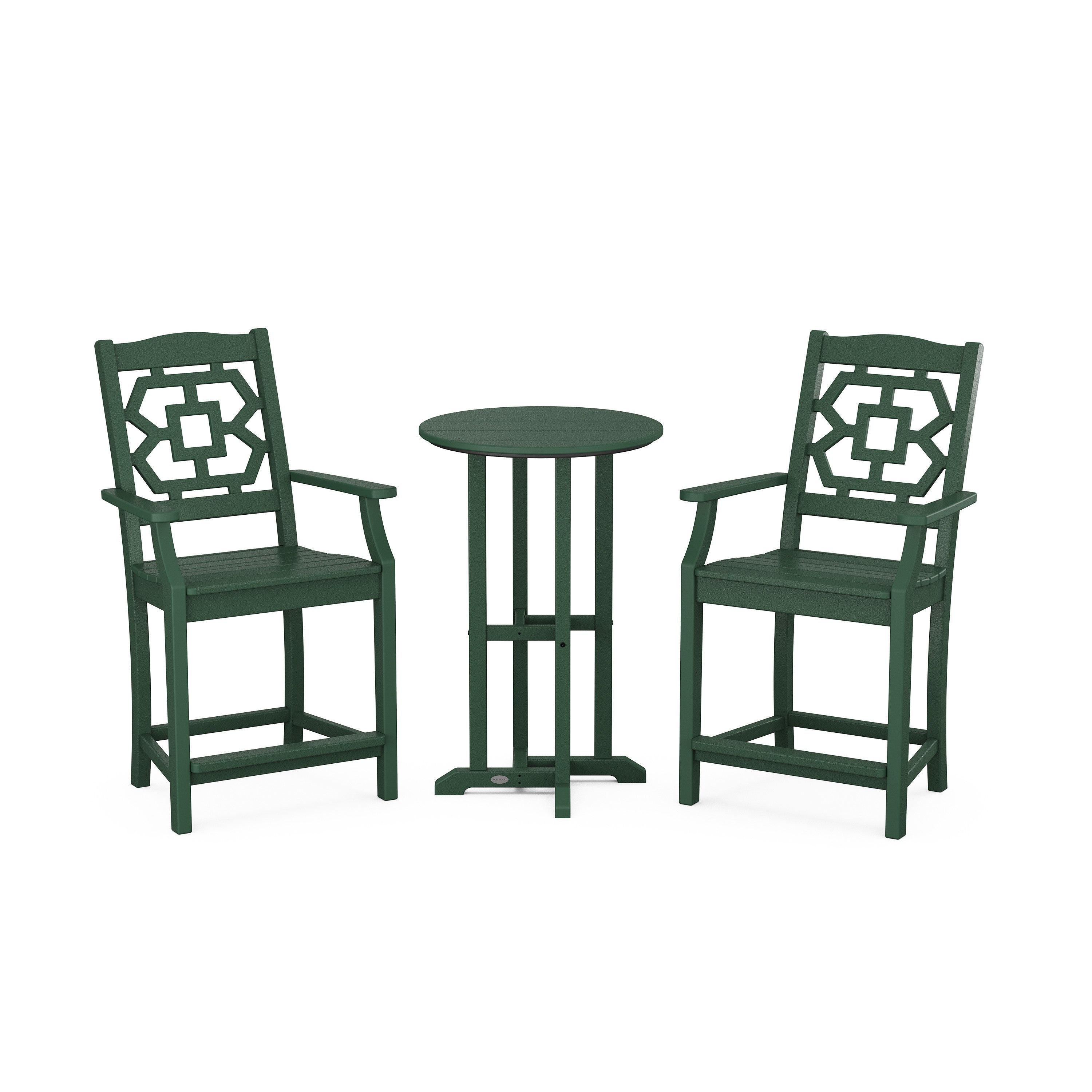 Chinoiserie 3-Piece Farmhouse Bistro Counter Set