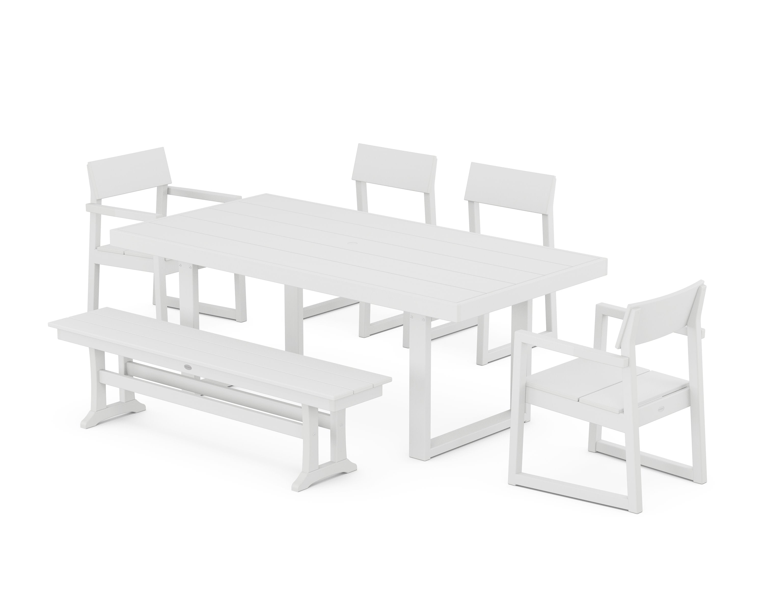 EDGE 6-Piece Dining Set with Bench