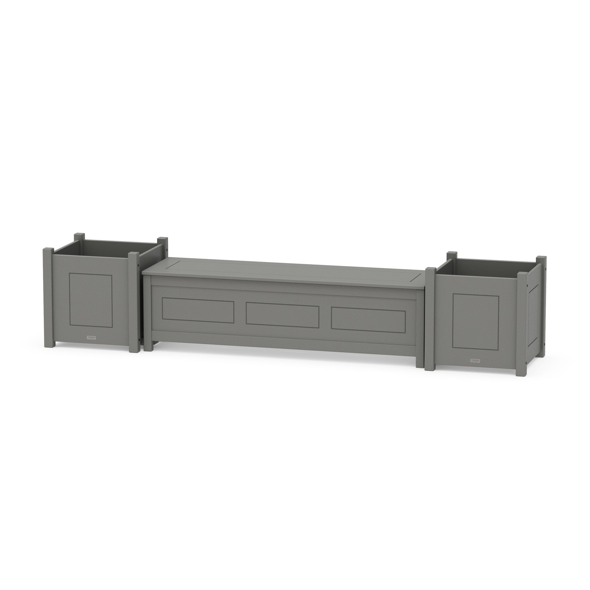 60" Country Living Straight Planter Storage Bench Set- Large
