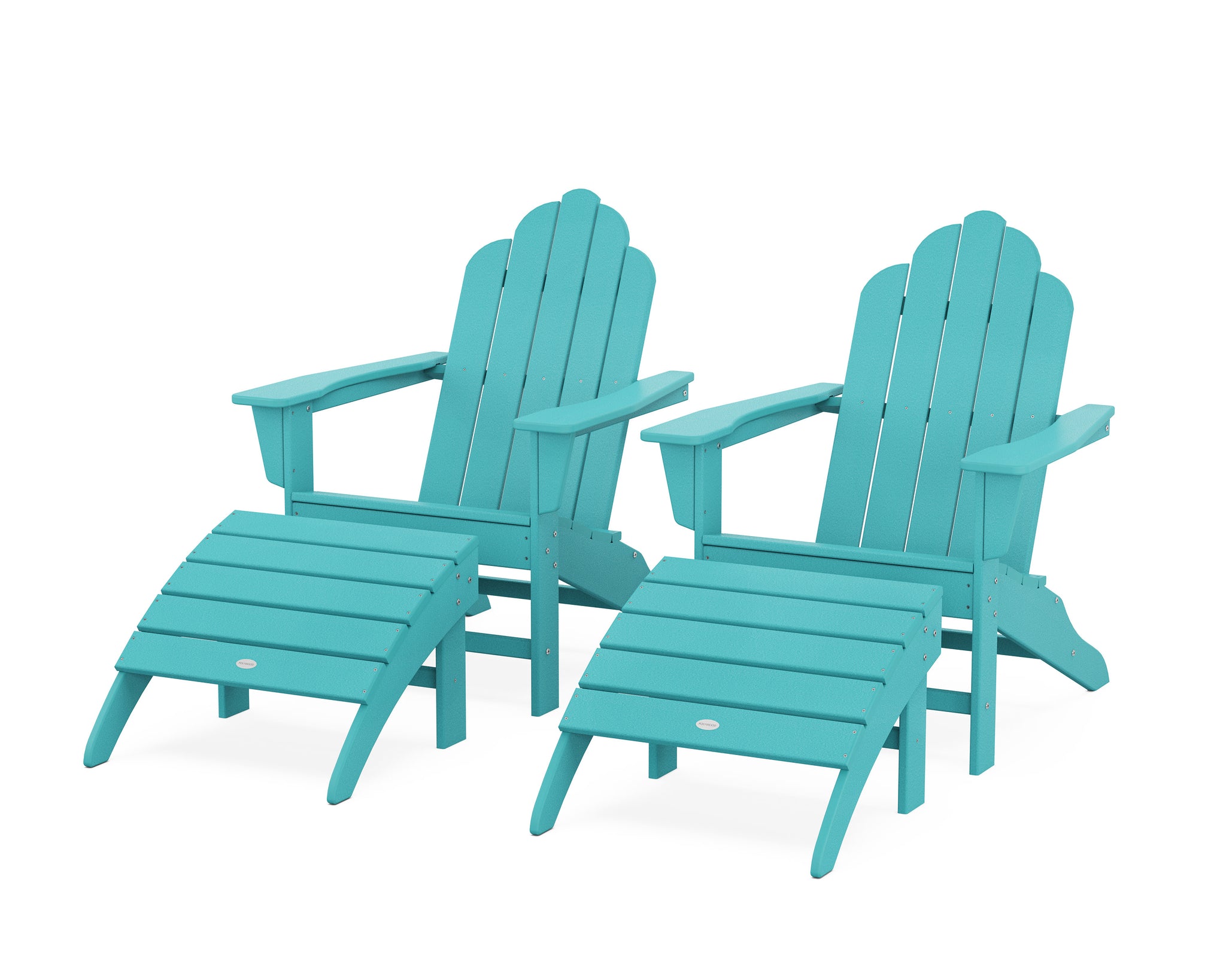 Long Island Adirondack Chair 4-Piece Set with Ottomans