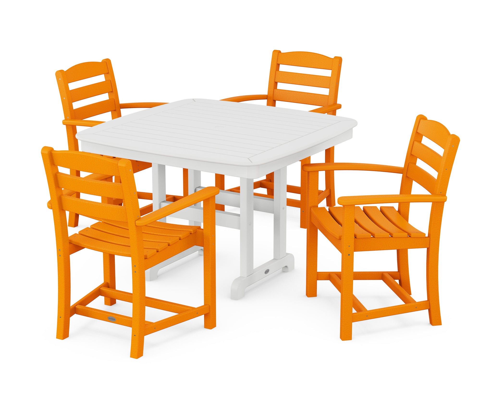 La Casa Café 5-Piece Dining Set with Trestle Legs