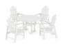 Long Island 5-Piece Round Dining Set with Trestle Legs