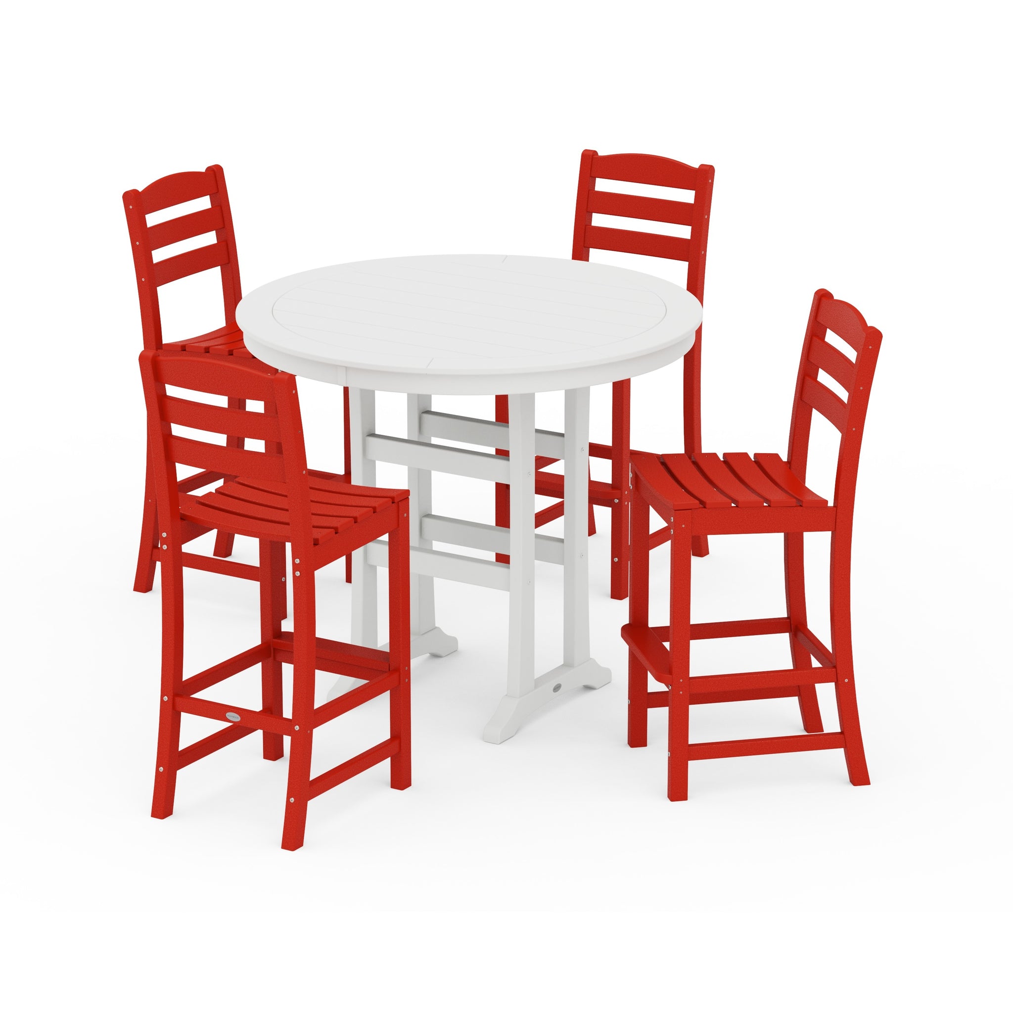 La Casa Café 5-Piece Side Chair Bar Dining Set
