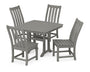 Vineyard Side Chair 5-Piece Dining Set with Trestle Legs