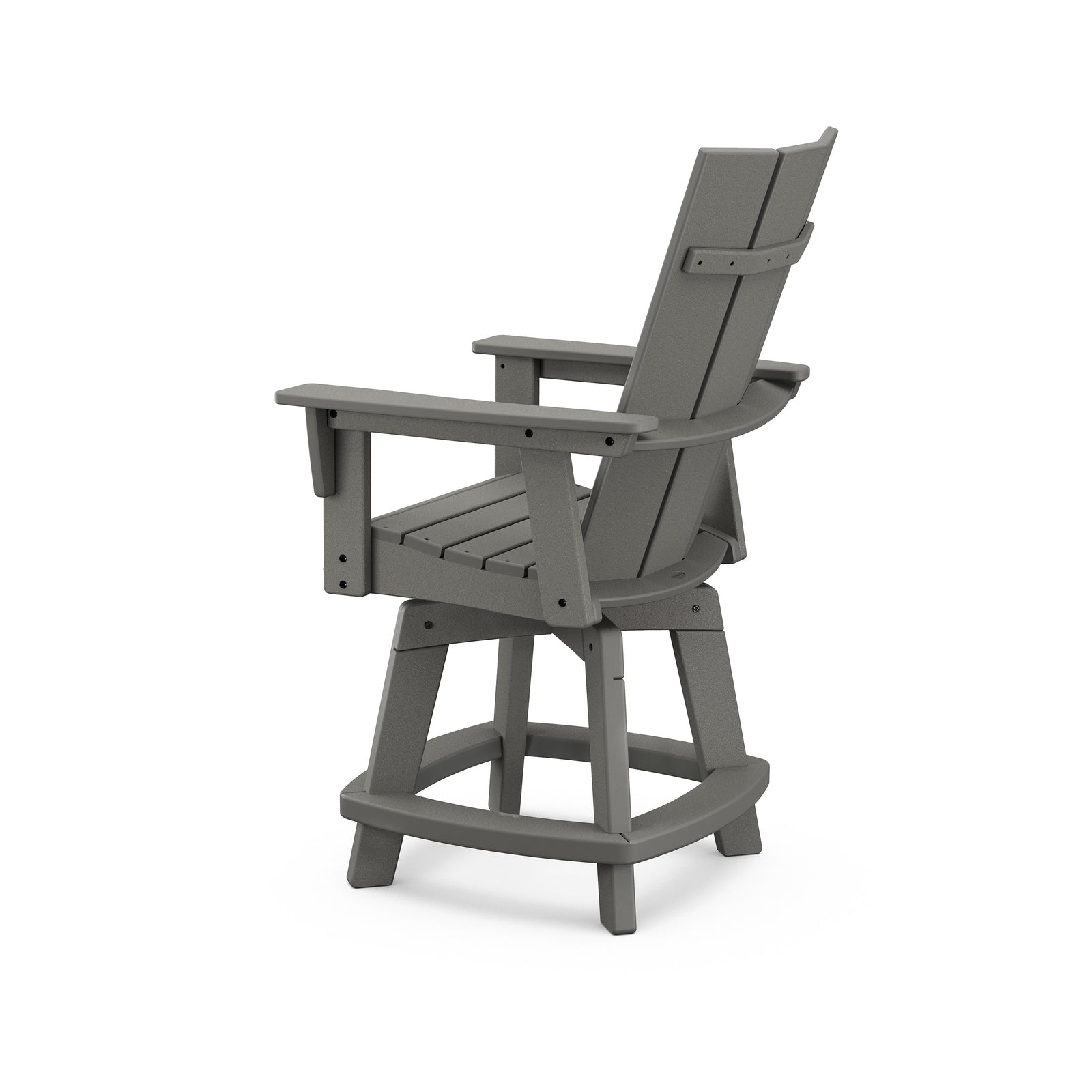 Modern Curveback Adirondack Swivel Counter Chair