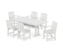 Mission Arm Chair 7-Piece Farmhouse Dining Set with Trestle Legs