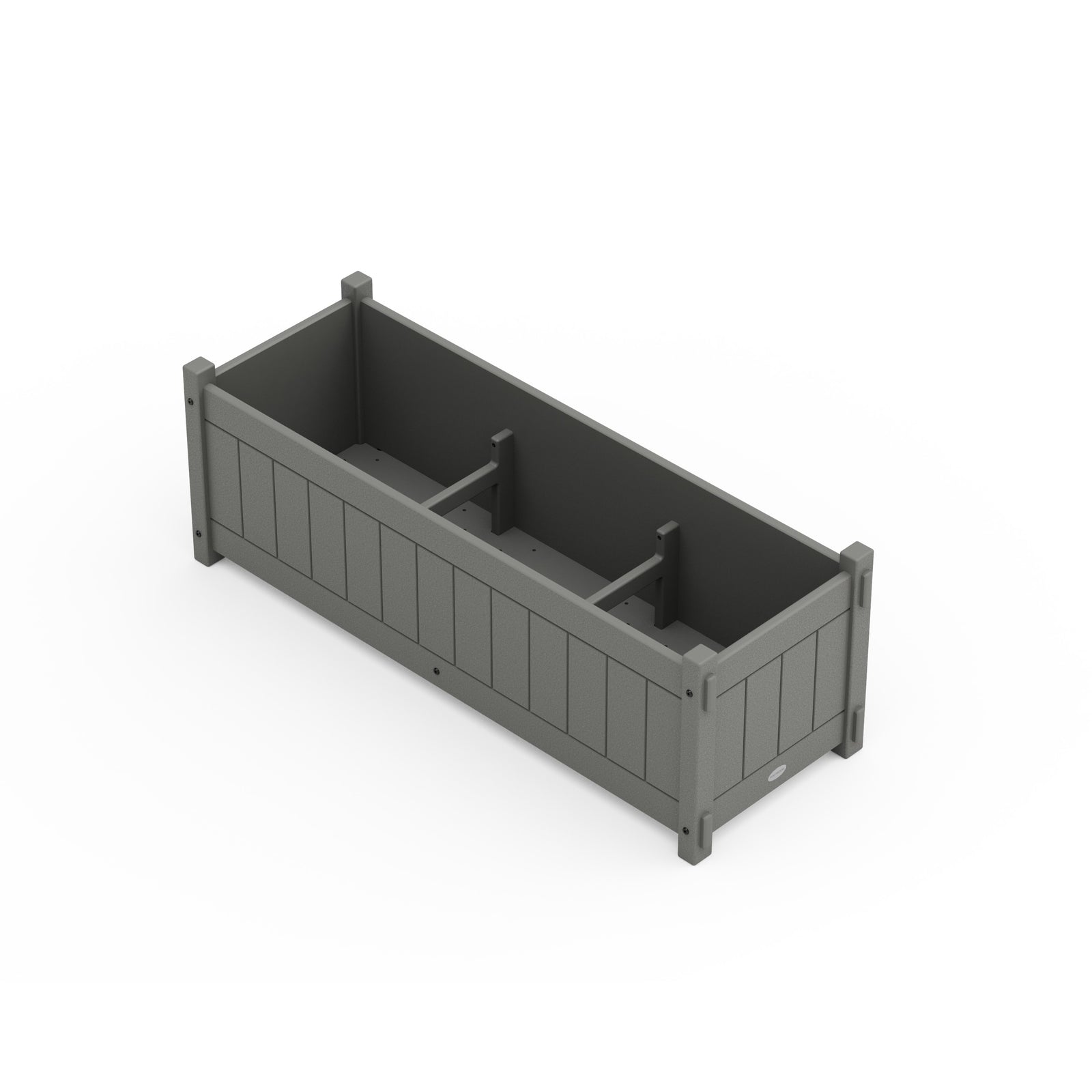 big plastic planter boxes Vineyard Rectangle Triple Planter Box